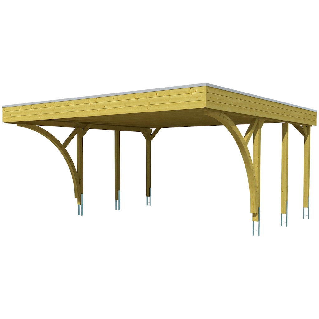 Skanholz Doppelcarport »Friesland 8«, Holz, 514 cm, braun