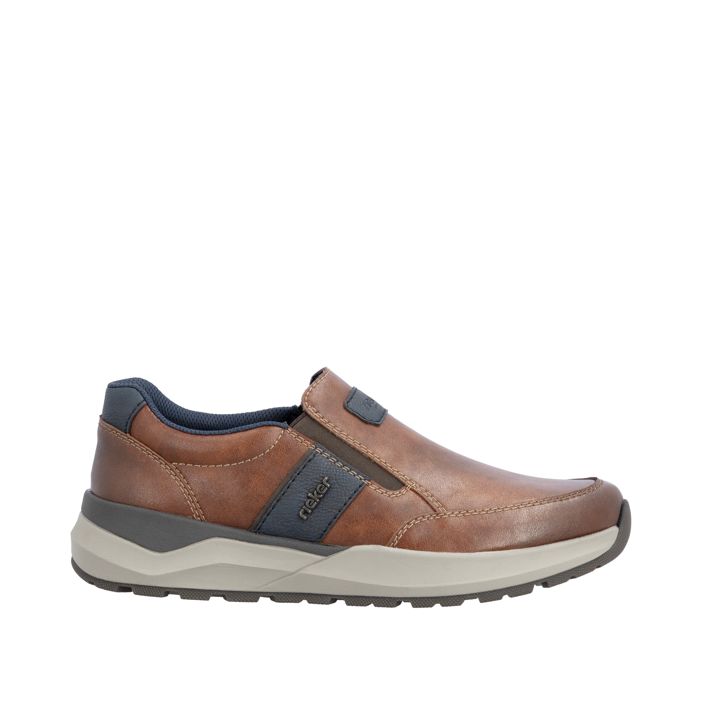Rieker Slip-On Sneaker  Schlüpfschuh, Slipper, Halbschuh, Freizeitschuh mit Kontrastbesatz