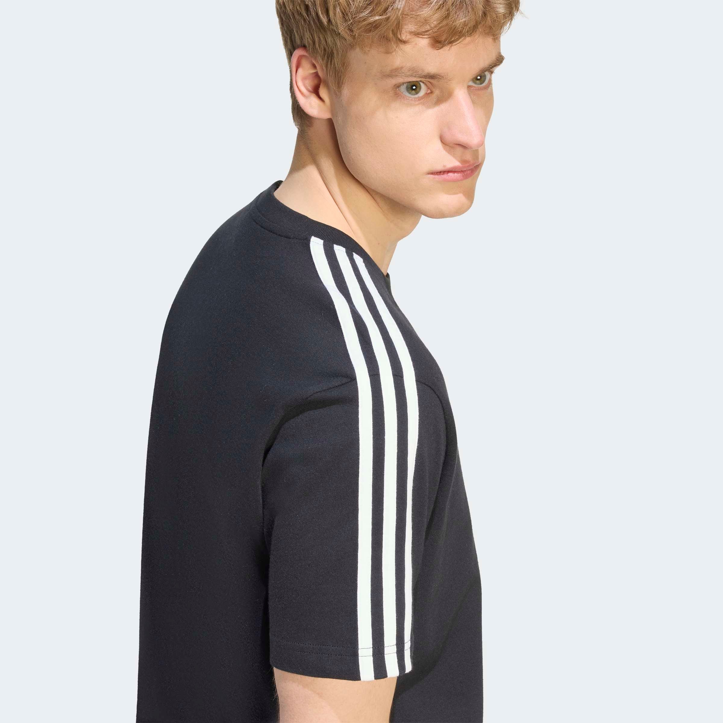 adidas Sportswear »ESSENTIALS 3-STREIFEN, SINGLE JERSEY, BRANDING LINKE SCHULTER«