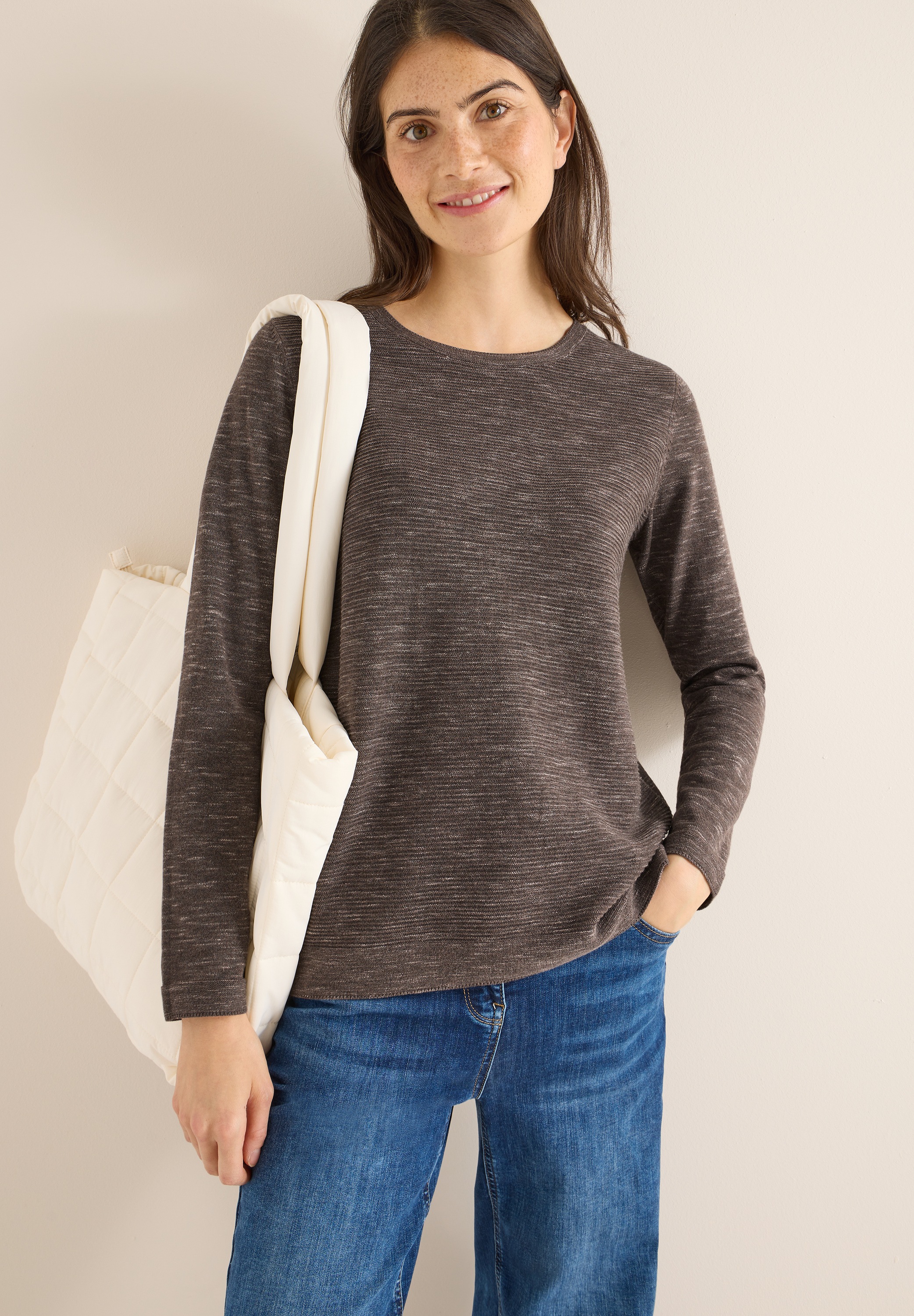 Cecil Strickpullover mit Rundhalsausschnitt günstig online kaufen