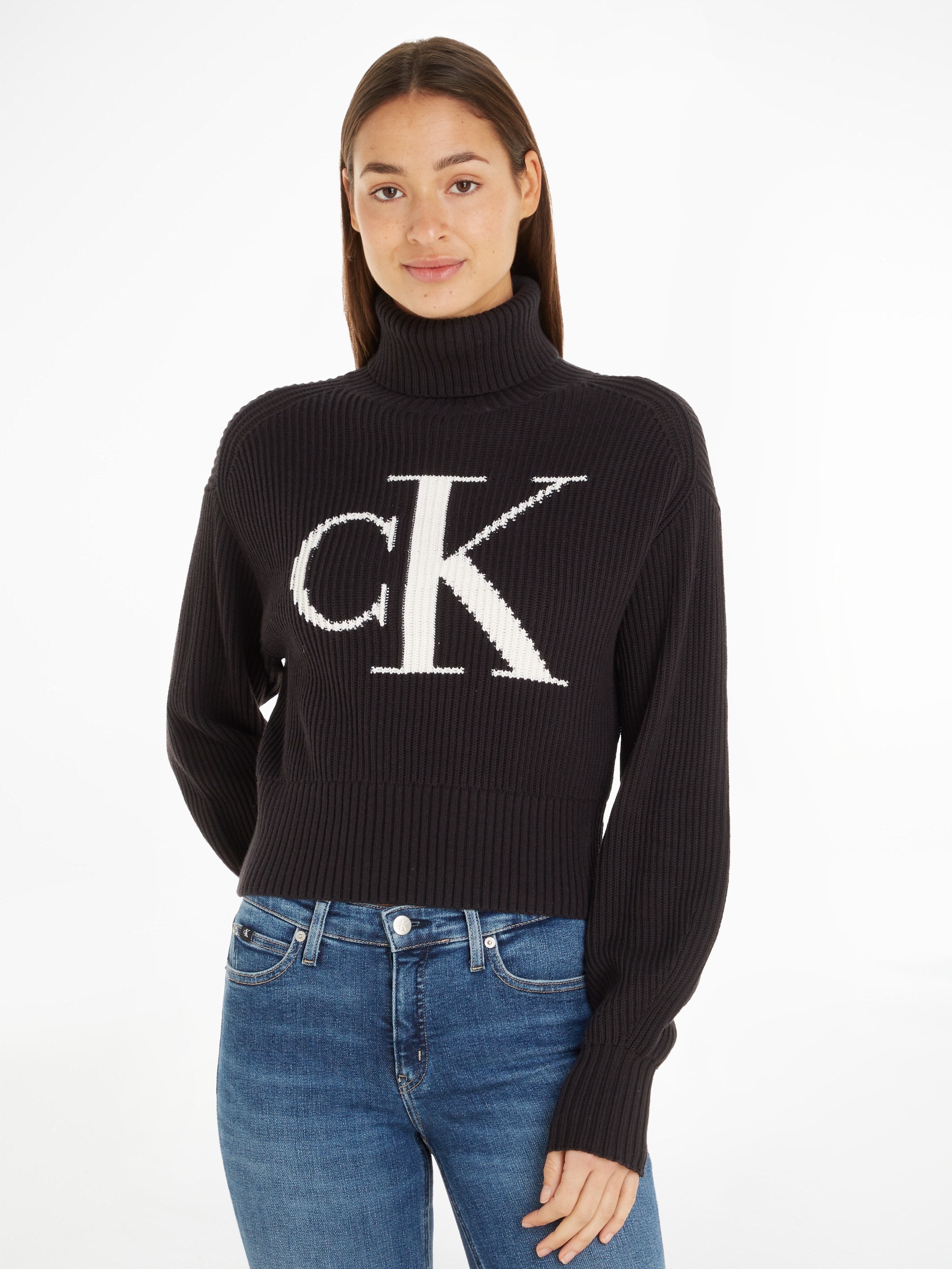 Calvin Klein Jeans Rollkragenpullover "BLOWN UP CK LOOSE SWEATER"