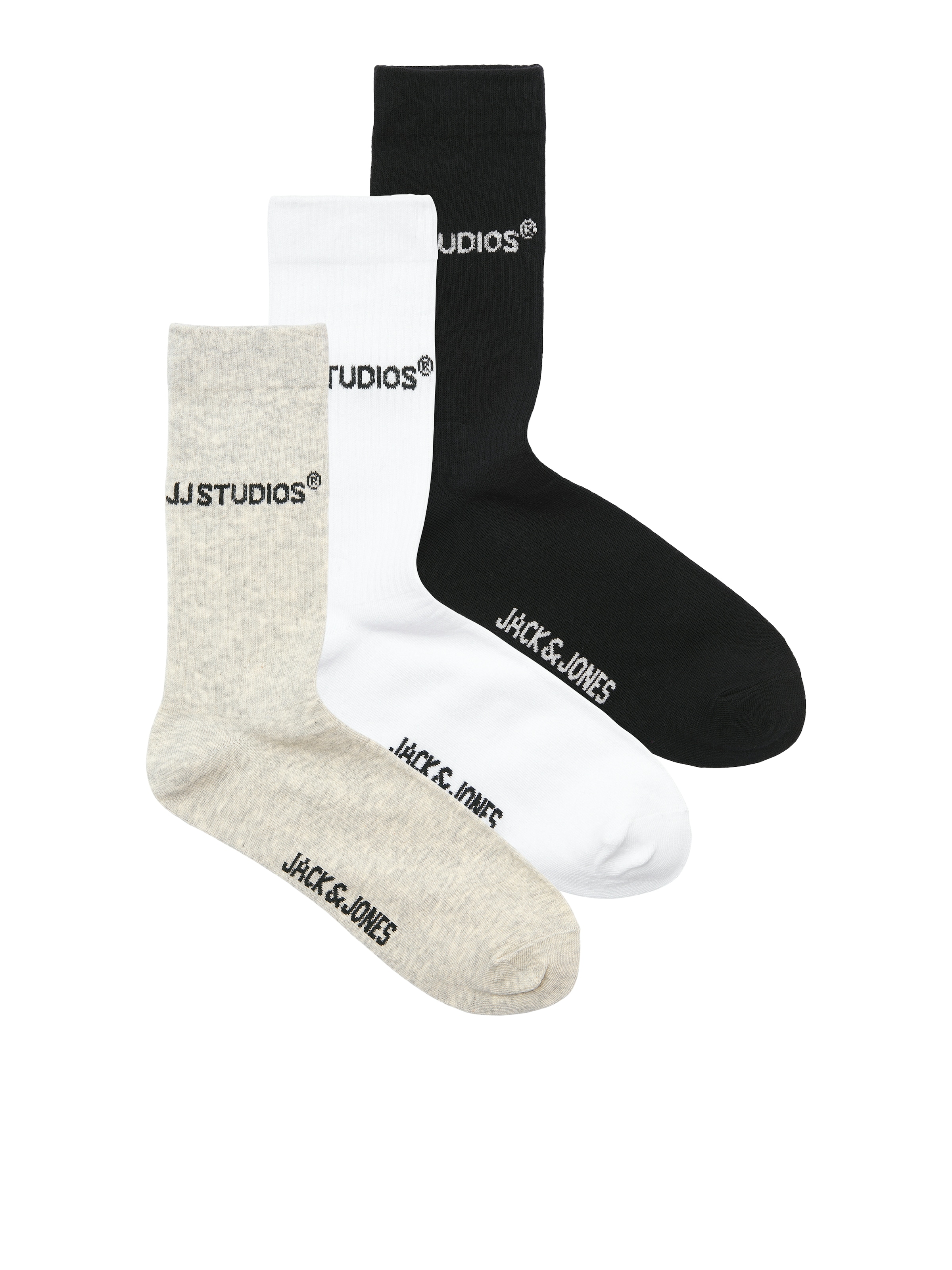 Jack & Jones Freizeitsocken "JACSOHO TENNIS SOCKS 3 PACK NOOS" Packung, 3 Stk. tlg. mit Logostickerei