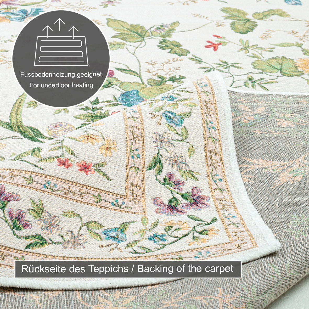 THEKO Flomi Sagrini Rug Beige 140x200cm 3