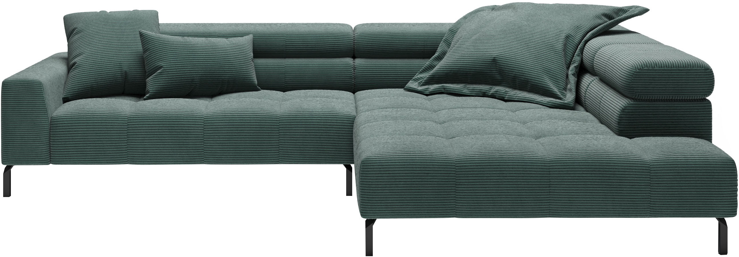 Home affaire Ecksofa "Claya, 311 cm breit, L-Form, inkl. Kopfteilverstellung" mit elektrischem Sitzvorzug im Hauptelement