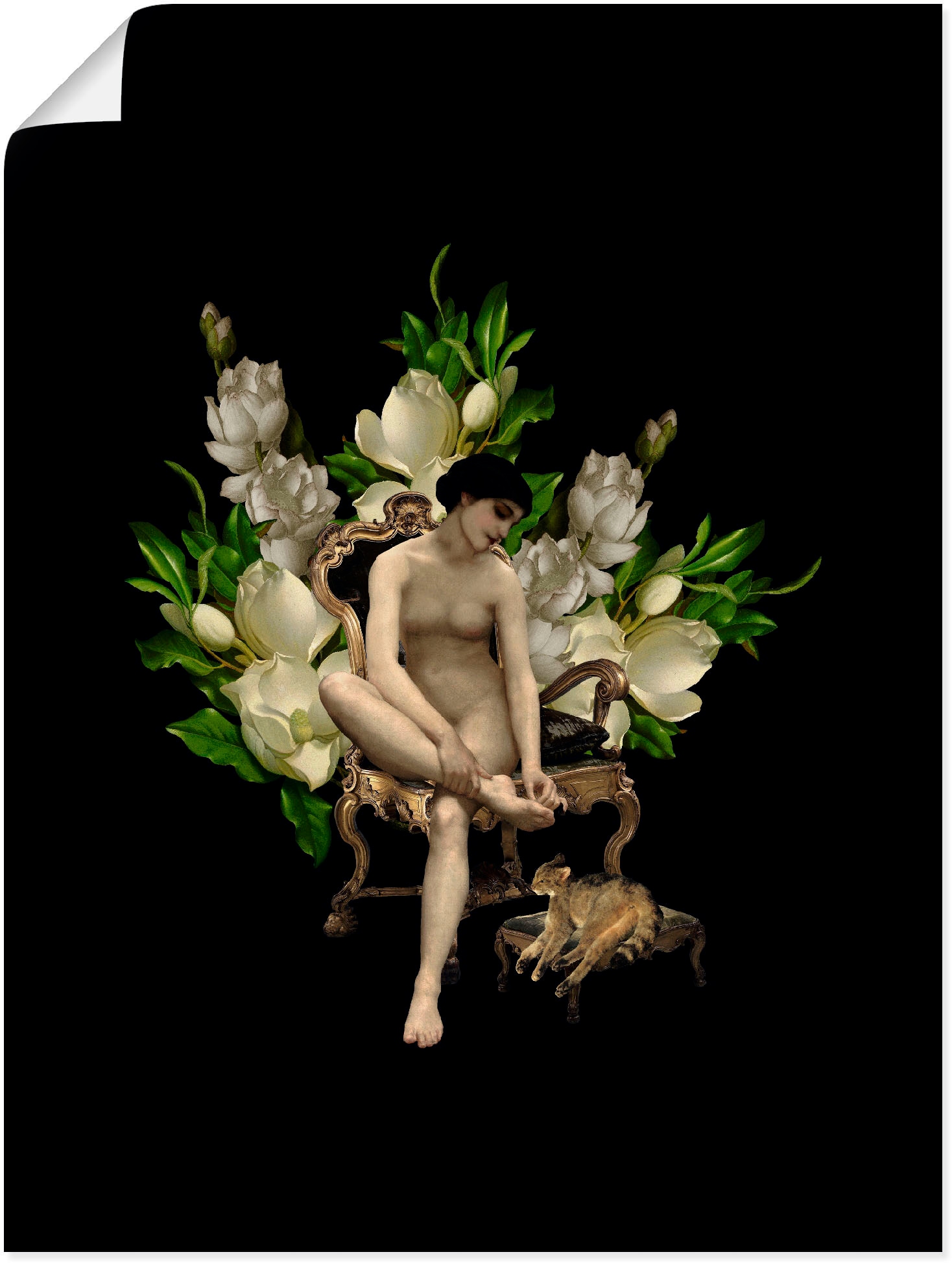 Artland Wandbild »Venus mit bestellen in Gottes Alubild, und | versch. (1 Magnolien«, als Größen Katze Leinwandbild, BAUR oder Bilder, St.), Poster Wandaufkleber