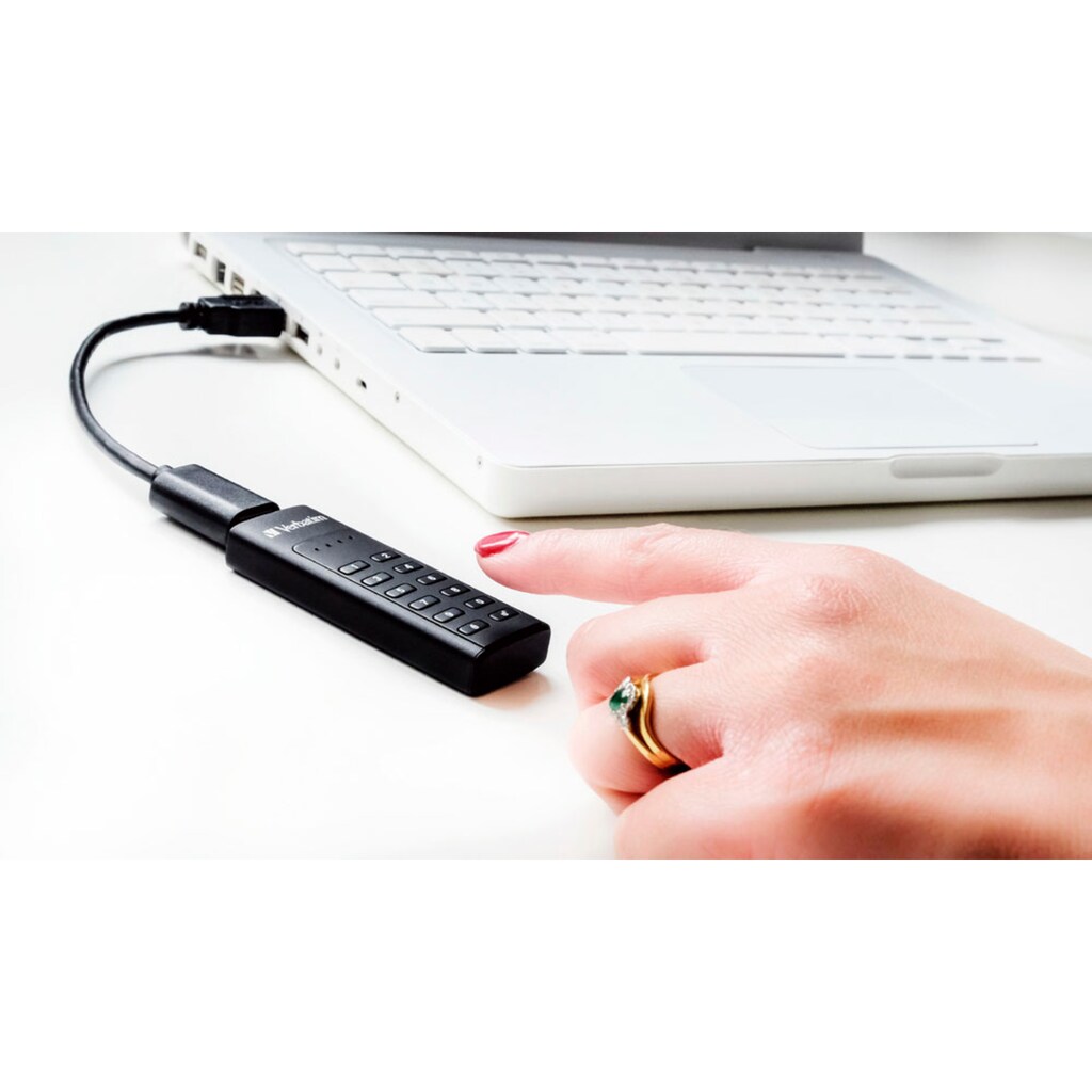 Verbatim USB-Stick »Keypad Secure 32GB«, (USB 3.2 Lesegeschwindigkeit 160 MB/s)