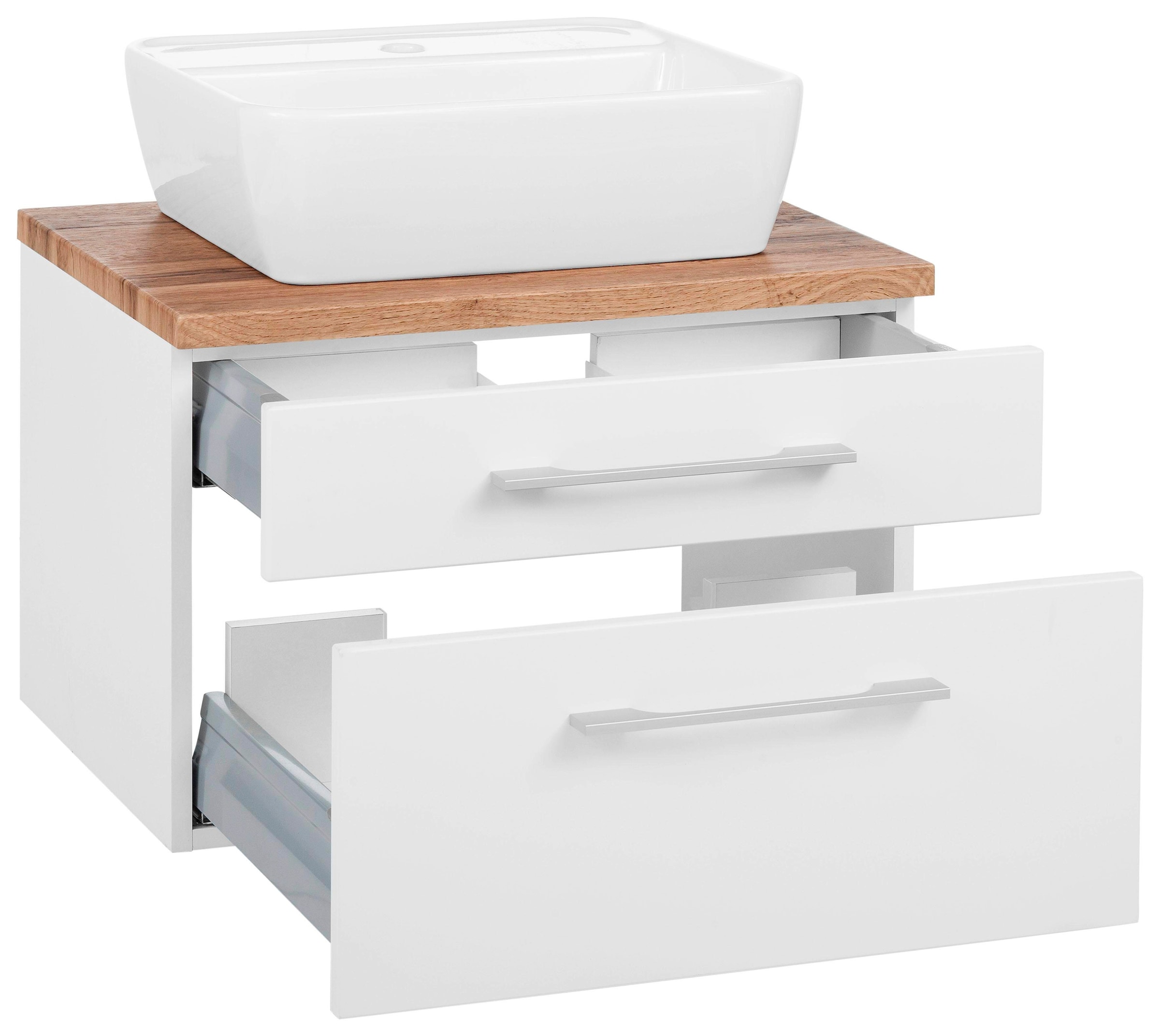 welltime Waschbeckenunterschrank »Davos«, Badmöbel, Waschtisch inkl. Waschbecken, Breite 60 cm