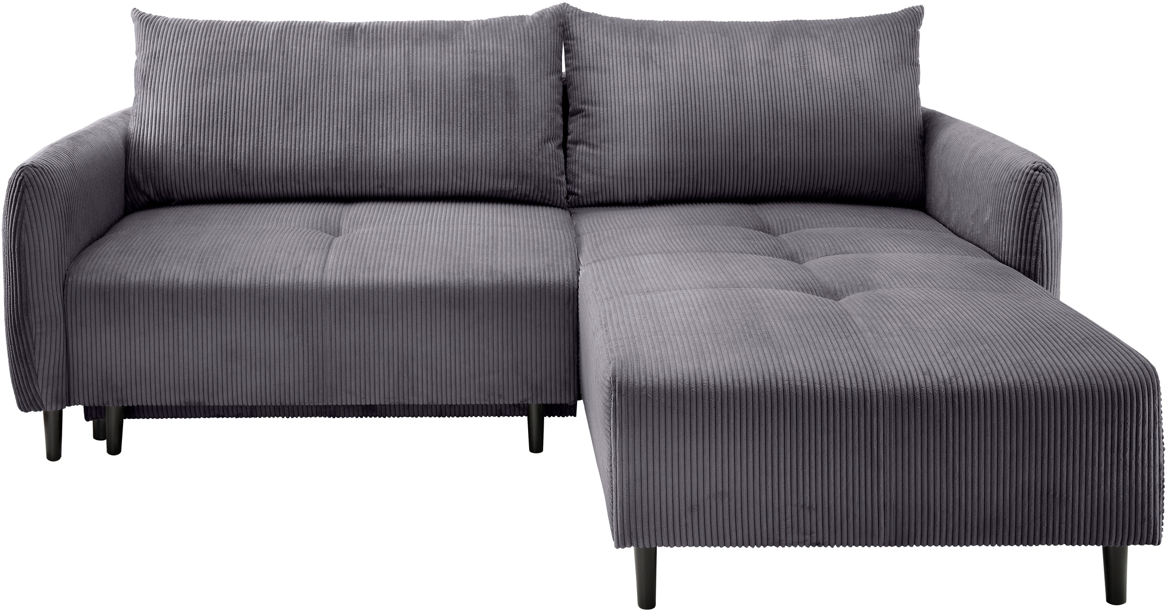 INOSIGN Ecksofa »Mara, L-Form, aktueller Cord Bezug und tolle Farben, schmale Armlehnen«, whlw. mit Bettfunktion,Recamiere links/rechts montierbar, Breite 238cm