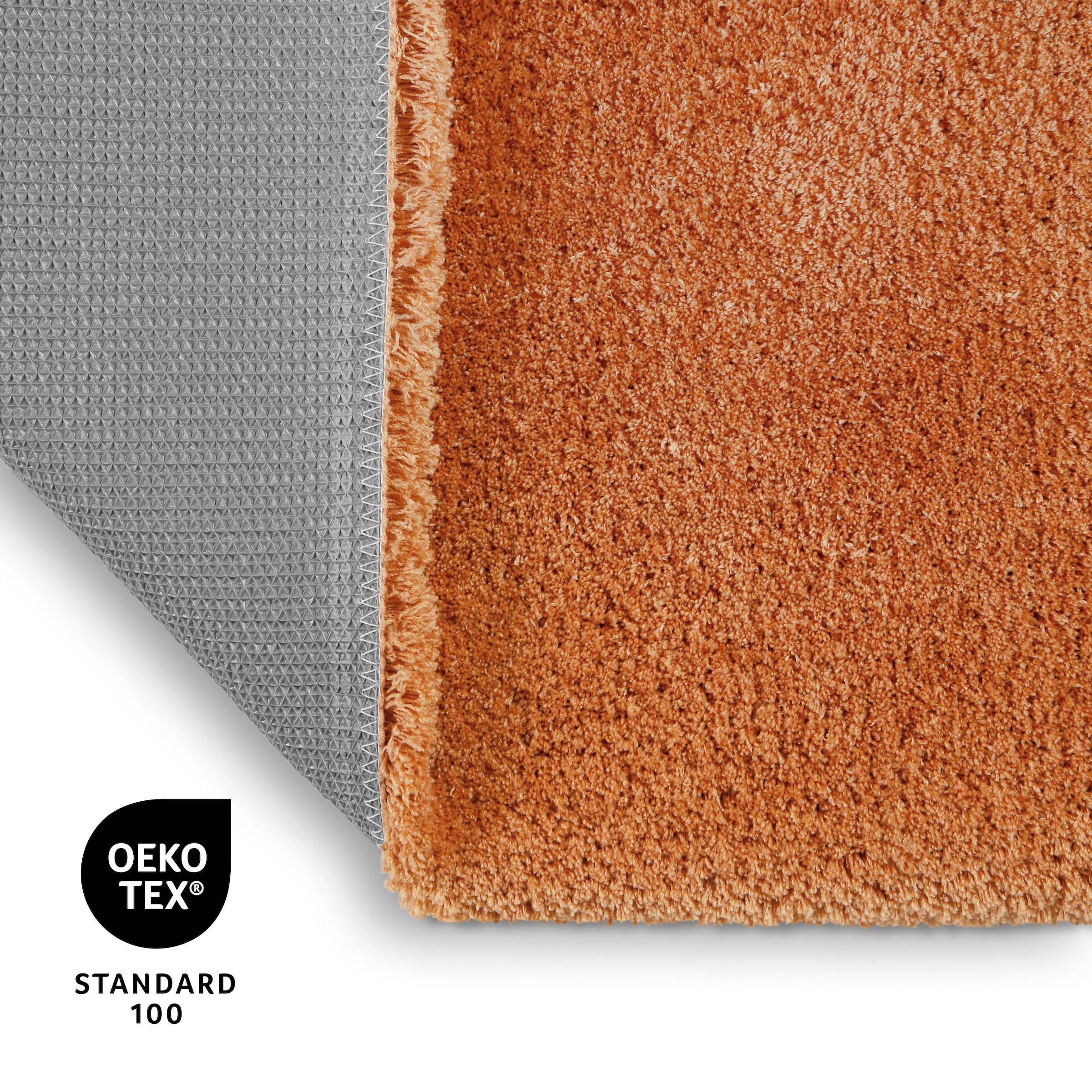 my home Badematte »Kaarin«, rutschhemmend beschichtet, schnell trocknend, Badteppich, getuftet, flauschig, hochflor, große Farbauswahl