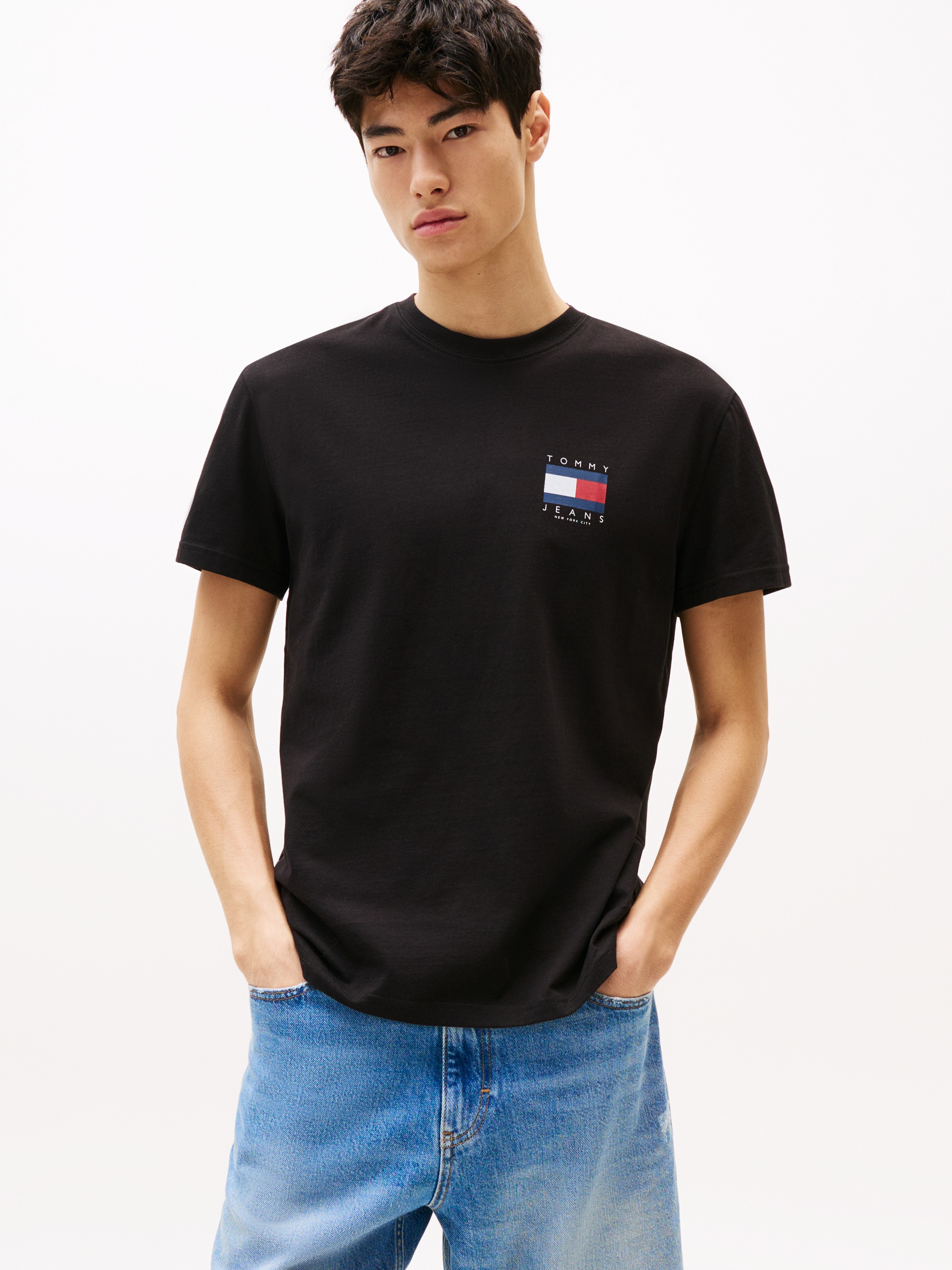 Tommy Jeans T-Shirt "TJM REG FLAG GRAPH BCKPRNT T EXT", Mit Rundhalsausschn günstig online kaufen