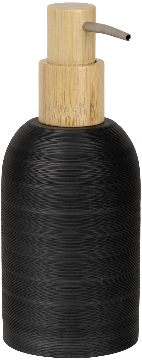 WENKO Seifenspender »Altavalle« robuster Dosierspender aus Polyresin und Bambus, moderne Optik, 250 ml