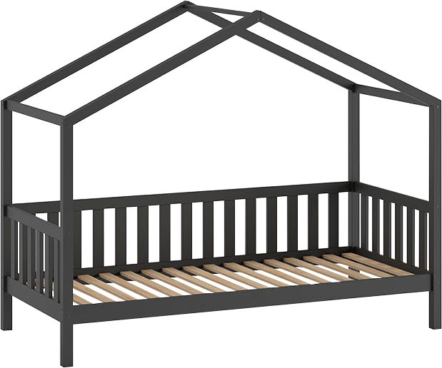 Vipack Hausbett "Dallas, mit Dachaufbau, Kiefer massiv, stabil gebaut", (B/ günstig online kaufen