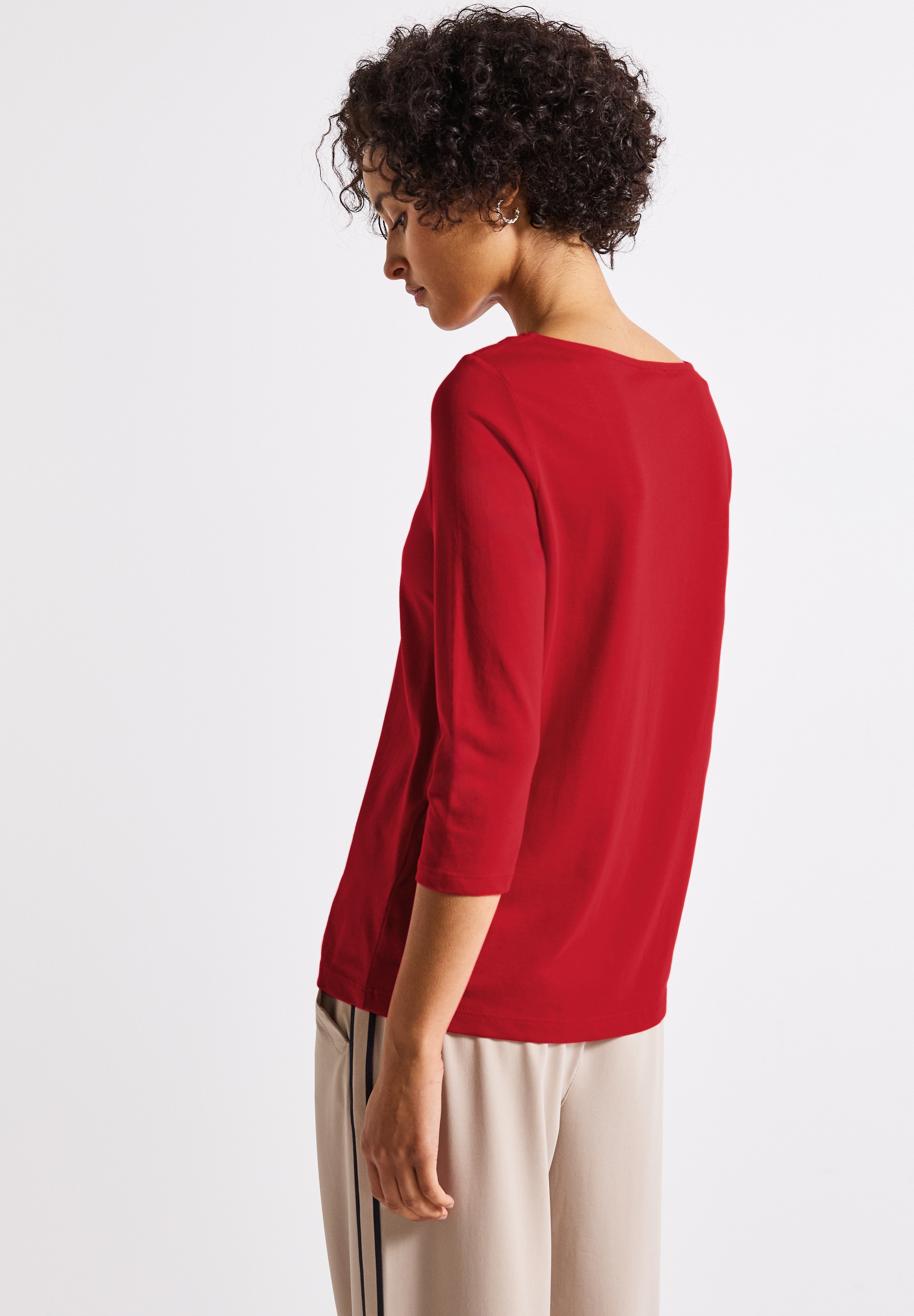 STREET ONE Langarmshirt, aus Baumwolle mit Stretchante günstig online kaufen