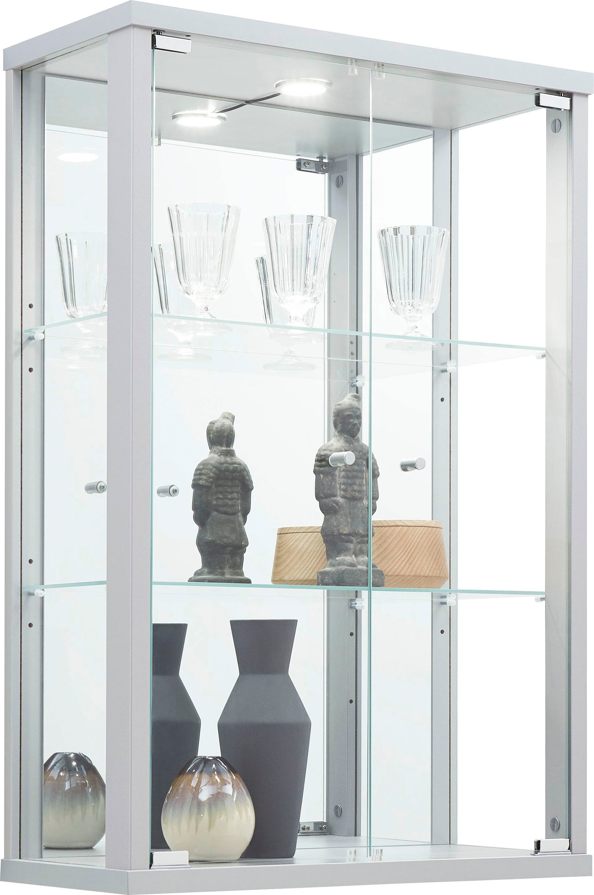 fif möbel Vitrine "OPTIMA" Hängevitrine/Glasvitrine 2x Glastür,perfekt für Sammler,Sammlervitrine