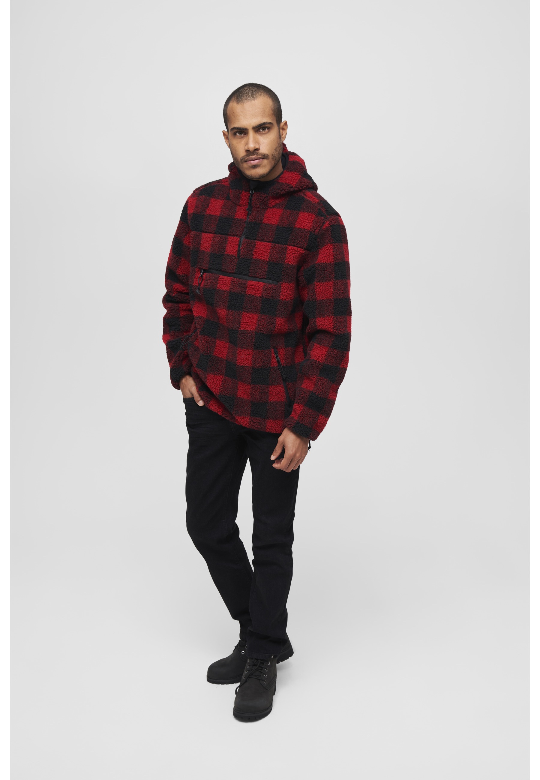 Brandit Anorak »Brandit Herren Teddyfleece Worker Pullover« 1 Stk. tlg. mit Kapuze