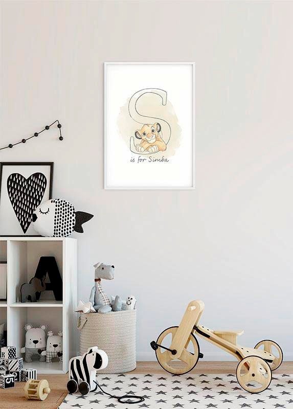 Komar Poster »S like Simba«, Disney, (1 St.), Kinderzimmer, Schlafzimmer, Wohnzimmer