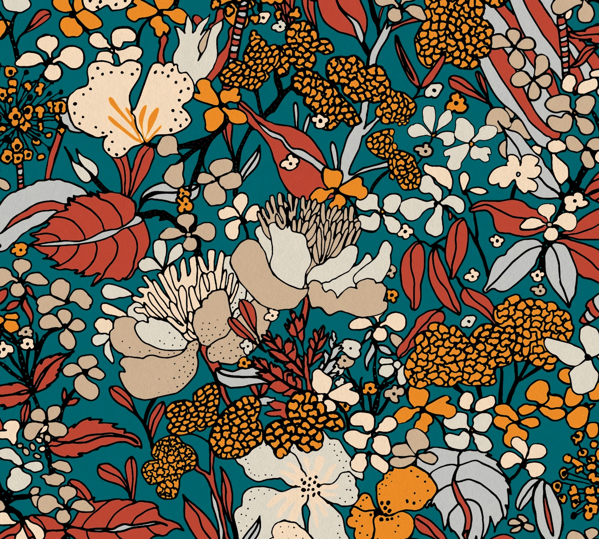 Architects Paper Vliestapete "Floral Impression" Wald botanisch floral glatt Blumentapete Tapete Dschungel Tapeten Wohnzimmer Schlafzimmer Küche