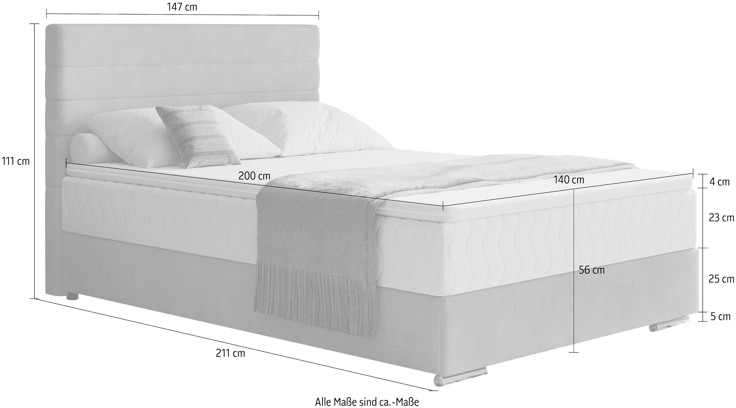 Mr. Couch Boxbett »Stratus 2«, inkl. Bettkasten und Matratze
