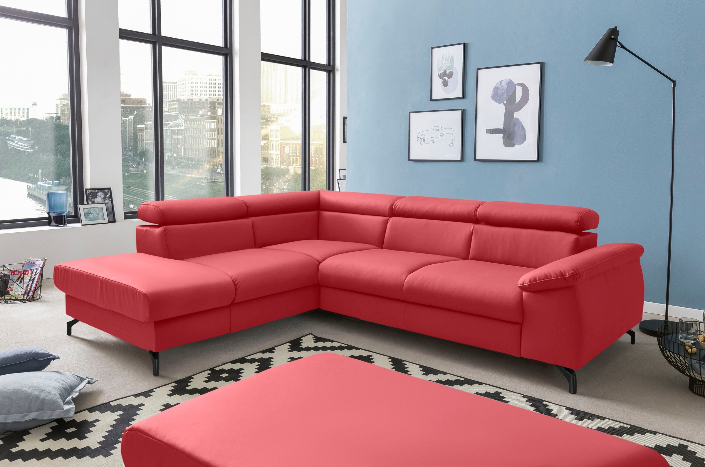 COTTA Polstergarnitur "Komaris L-Form", (Set), Set bestehend aus: Ecksofa m günstig online kaufen