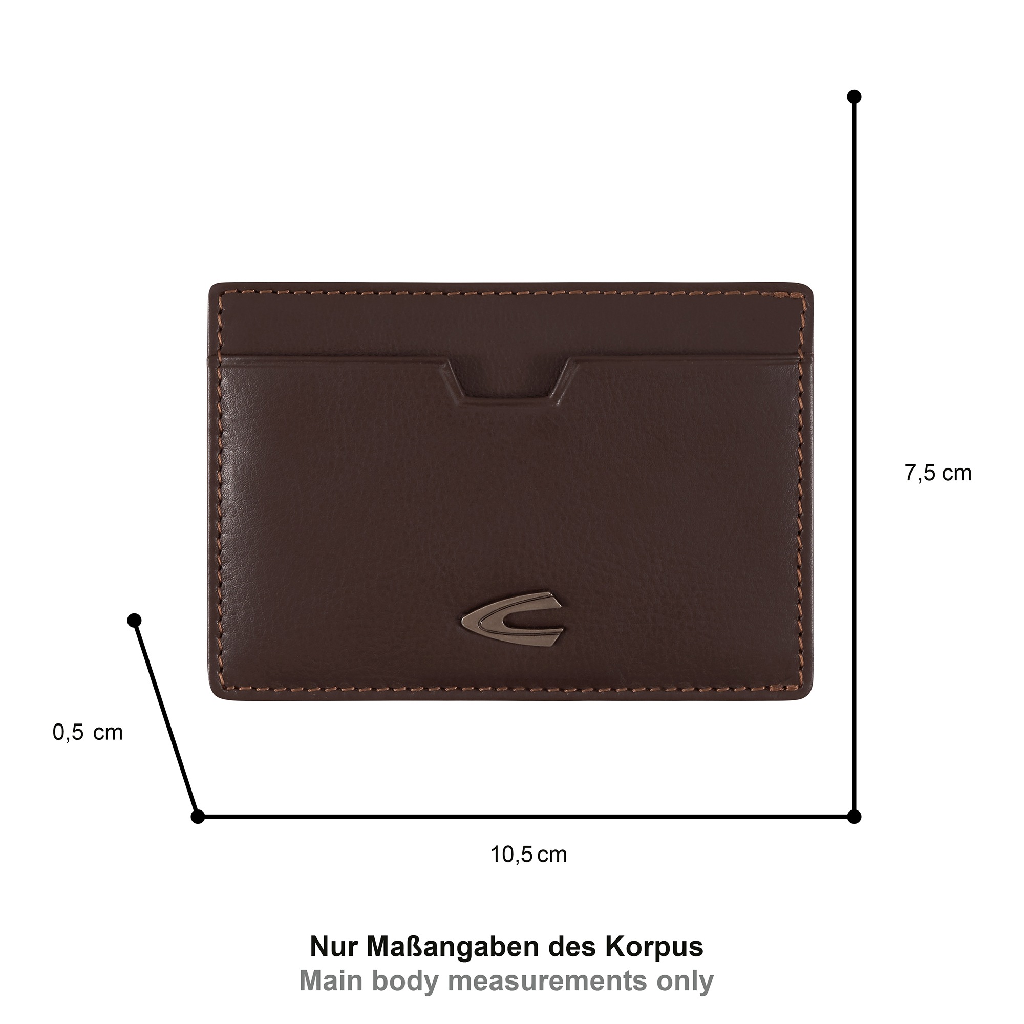 camel active Kartenetui "Vegas" aus hochwertigem Rindsleder mit Metalllogo günstig online kaufen