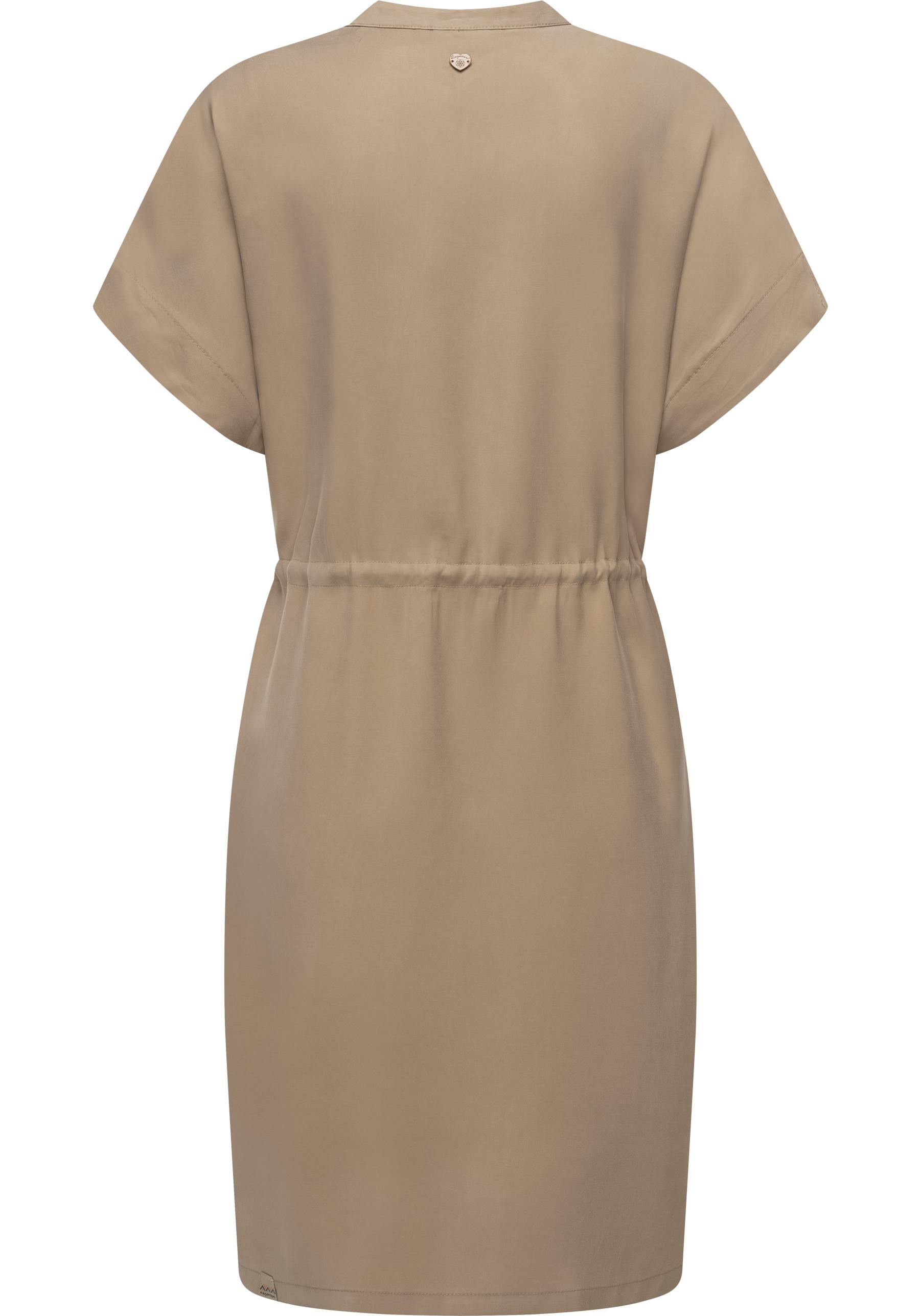 Thumbnail - Ragwear Blusenkleid "Roisa" Brusttaschen  Eingrifftaschen stylisches Sommerkleid mit Bindeband