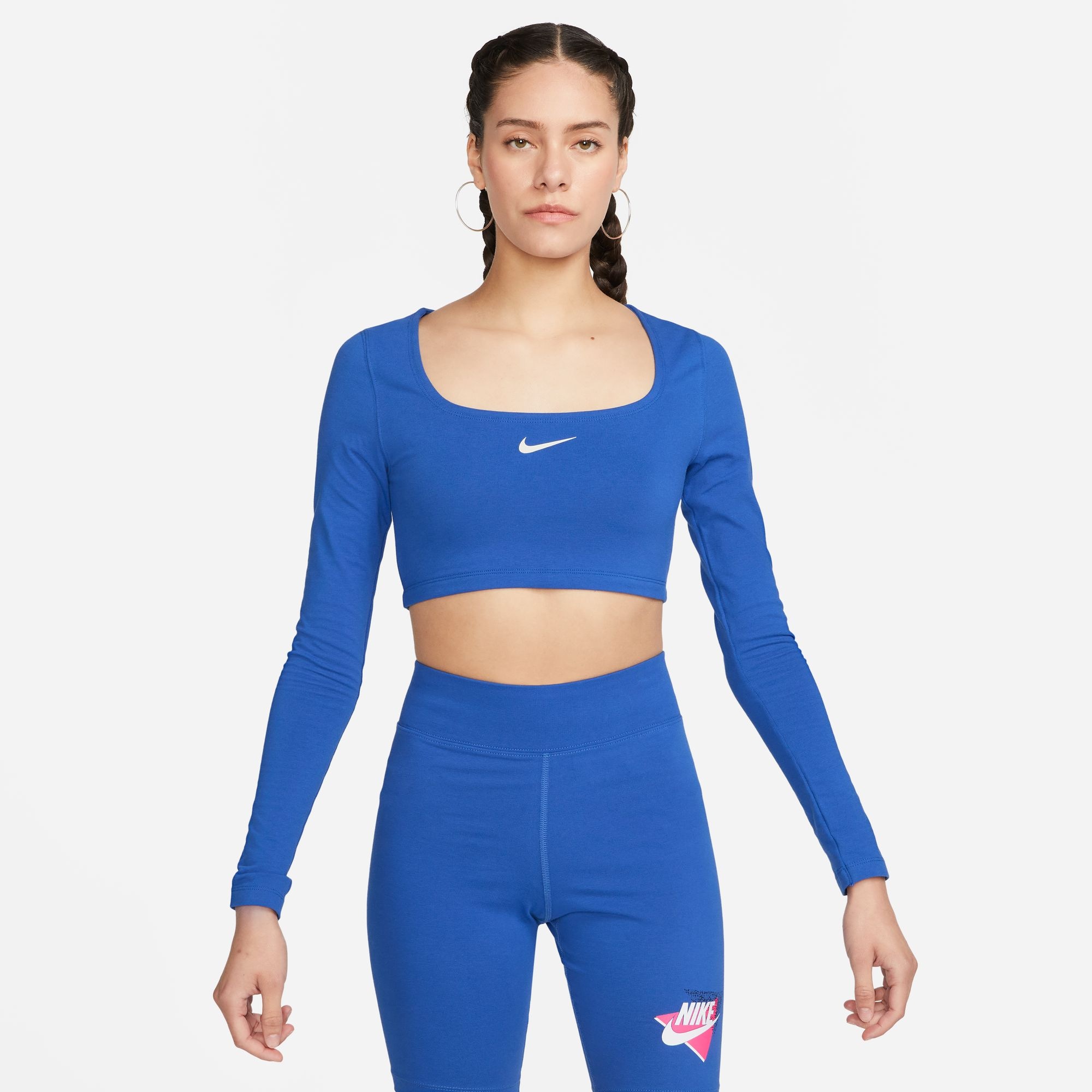 Nike Sportswear Langarmshirt »W NSW LS CROP TOP SW« online bestellen | BAUR | Rundhalsshirts