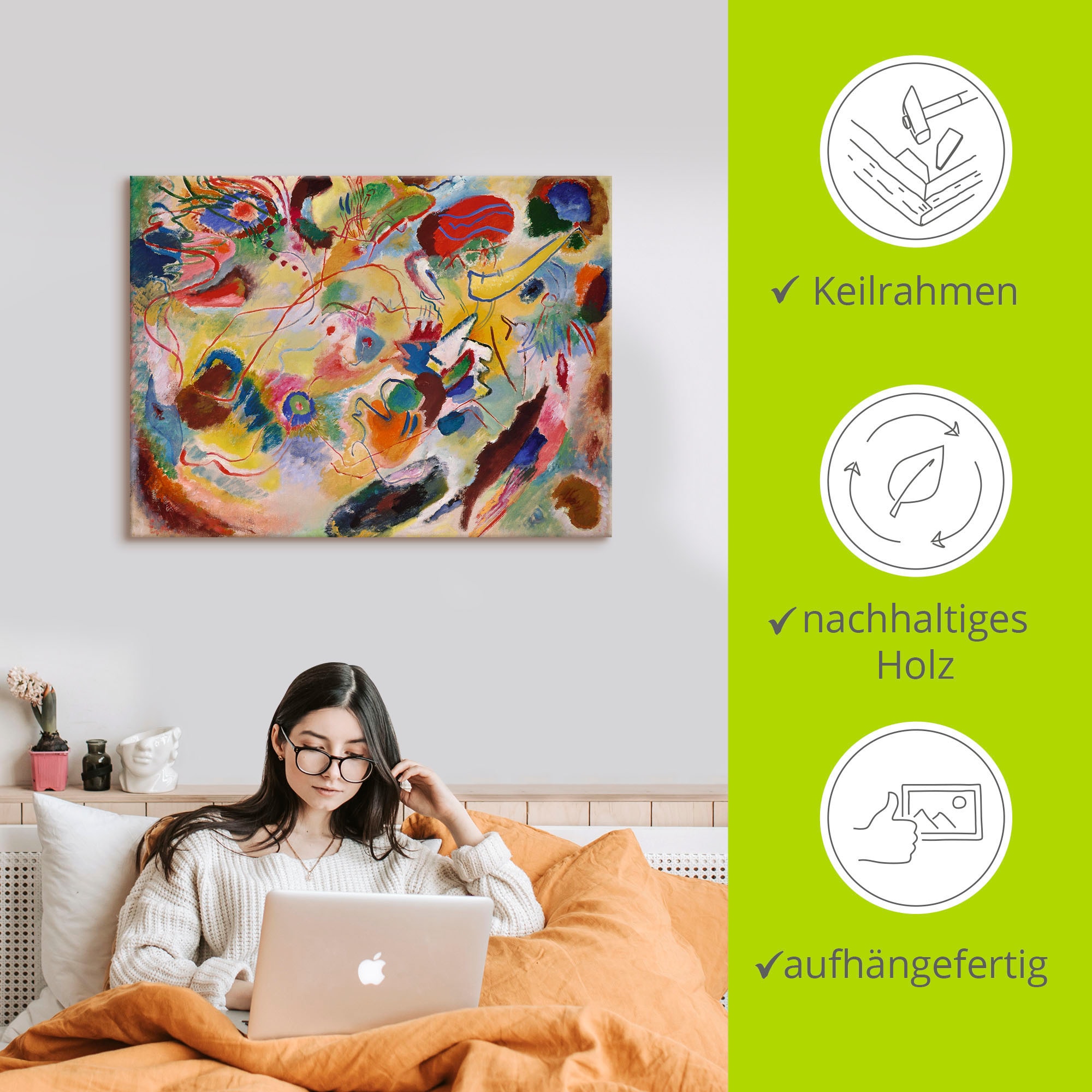 Artland Leinwandbild »Studie Komposition VII«, Gegenstandslos, (1 St.), auf Keilrahmen gespannt