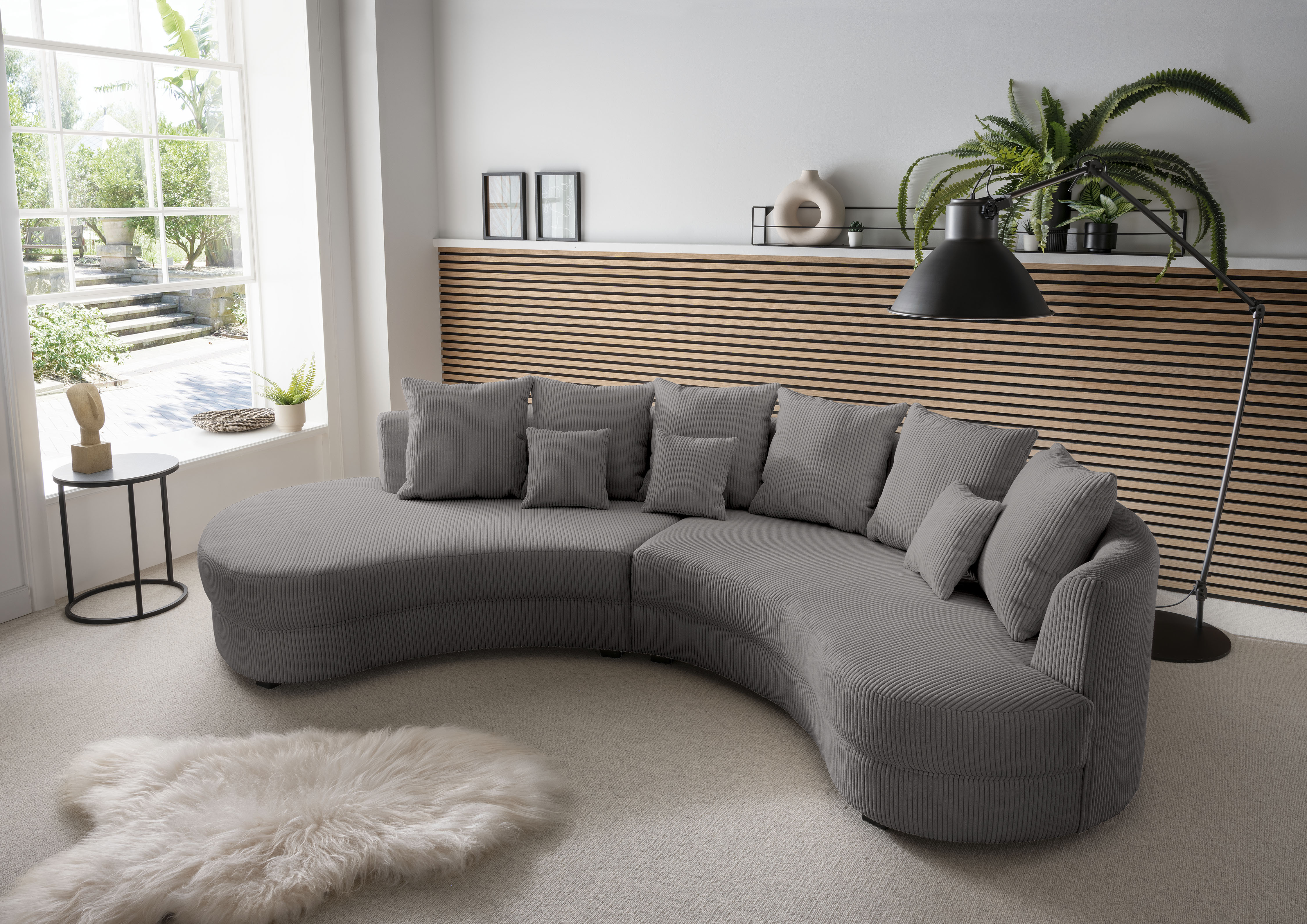 Home affaire Ecksofa "Lazio modern und bequem, schmale Armlehnen, tolle Detailverarbeitung" zwei verschiedene Fußfarben wählbar