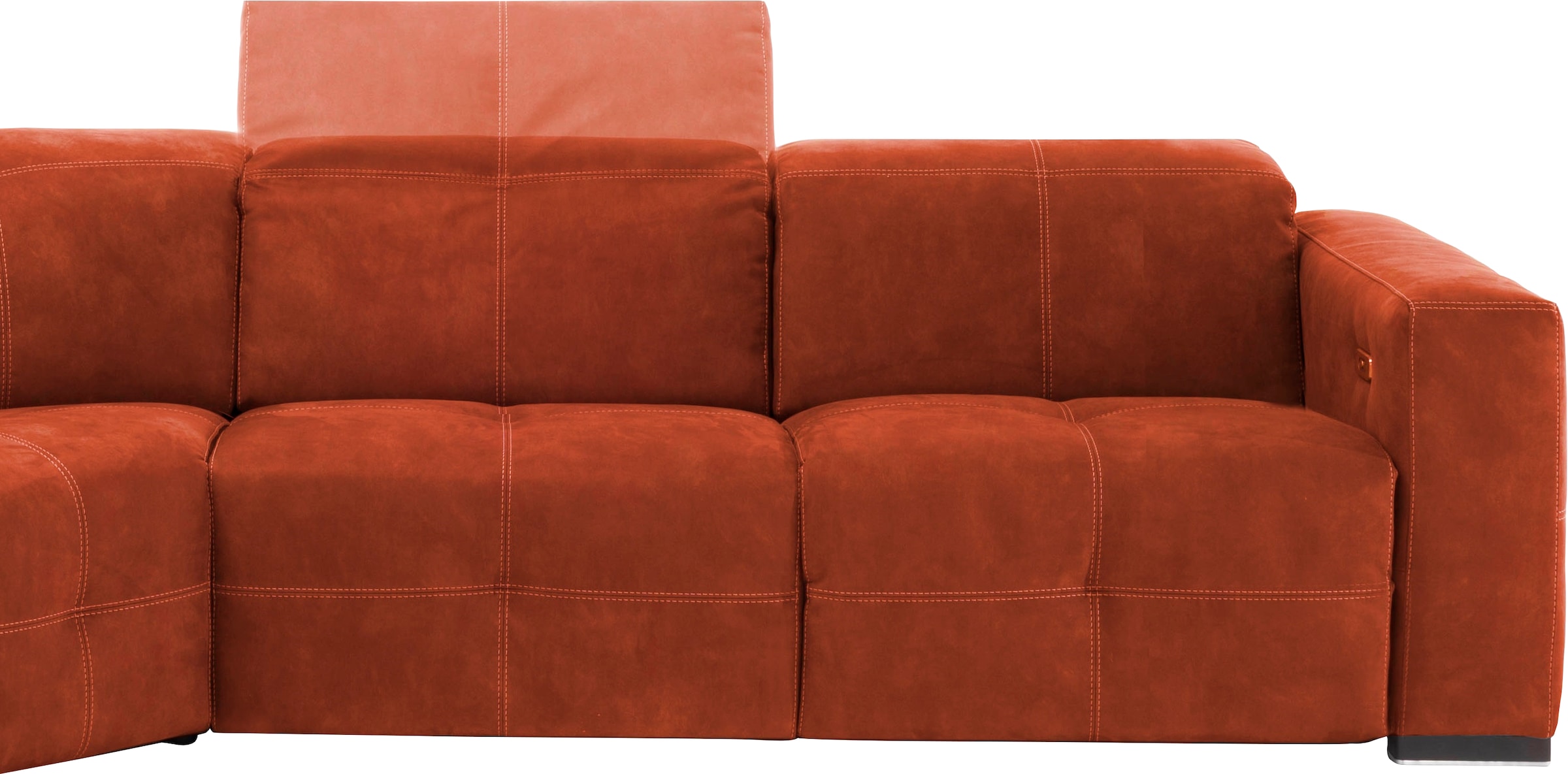 Egoitaliano Ecksofa »Sauvanne, Designsofa der Extraklasse, elegant und bequem«, wahlweise mit elektrischer Relaxfunktion, Kopfteilverstellung