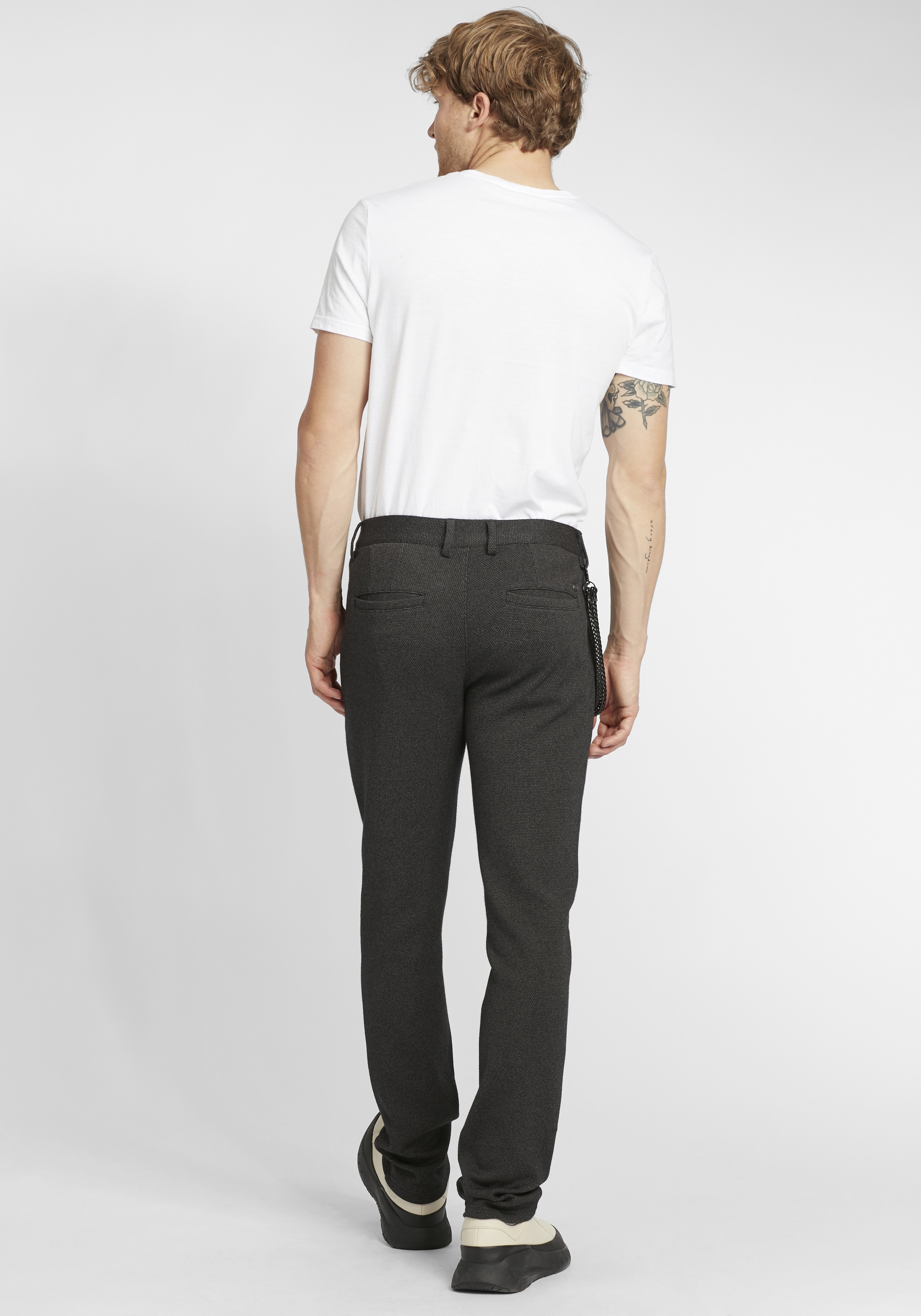 Blend Chinohose »BHWalton«  Strukturierte Stoffhose mit Lederkette - Regular Fit