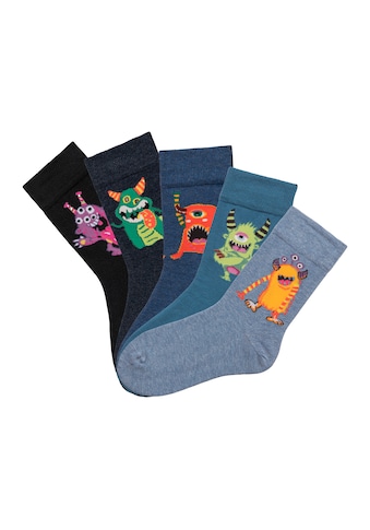 H.I.S Freizeitsocken (5 poros) su lustigen M...