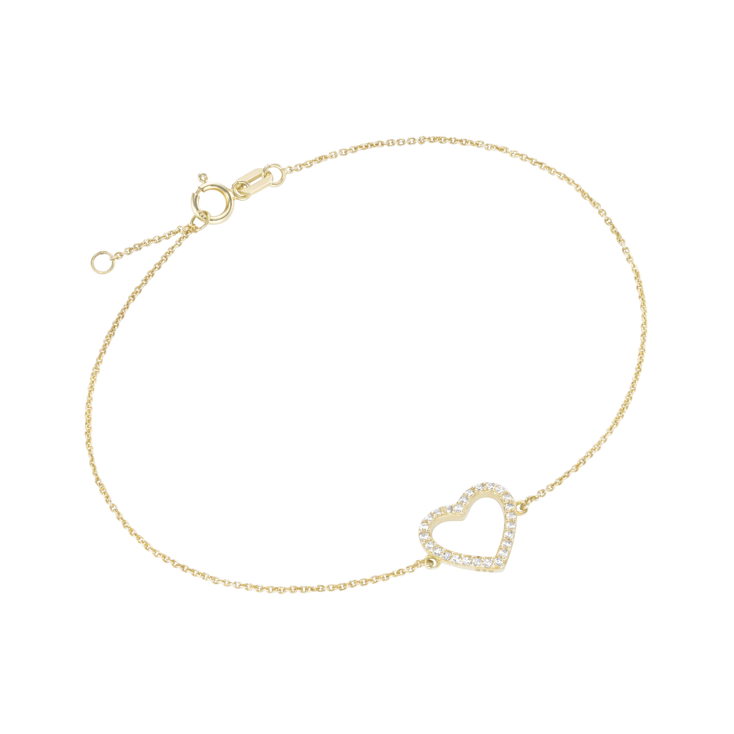 Luigi Merano Armband »Mittelteil Herz mit Zirkonia, Gold 375«