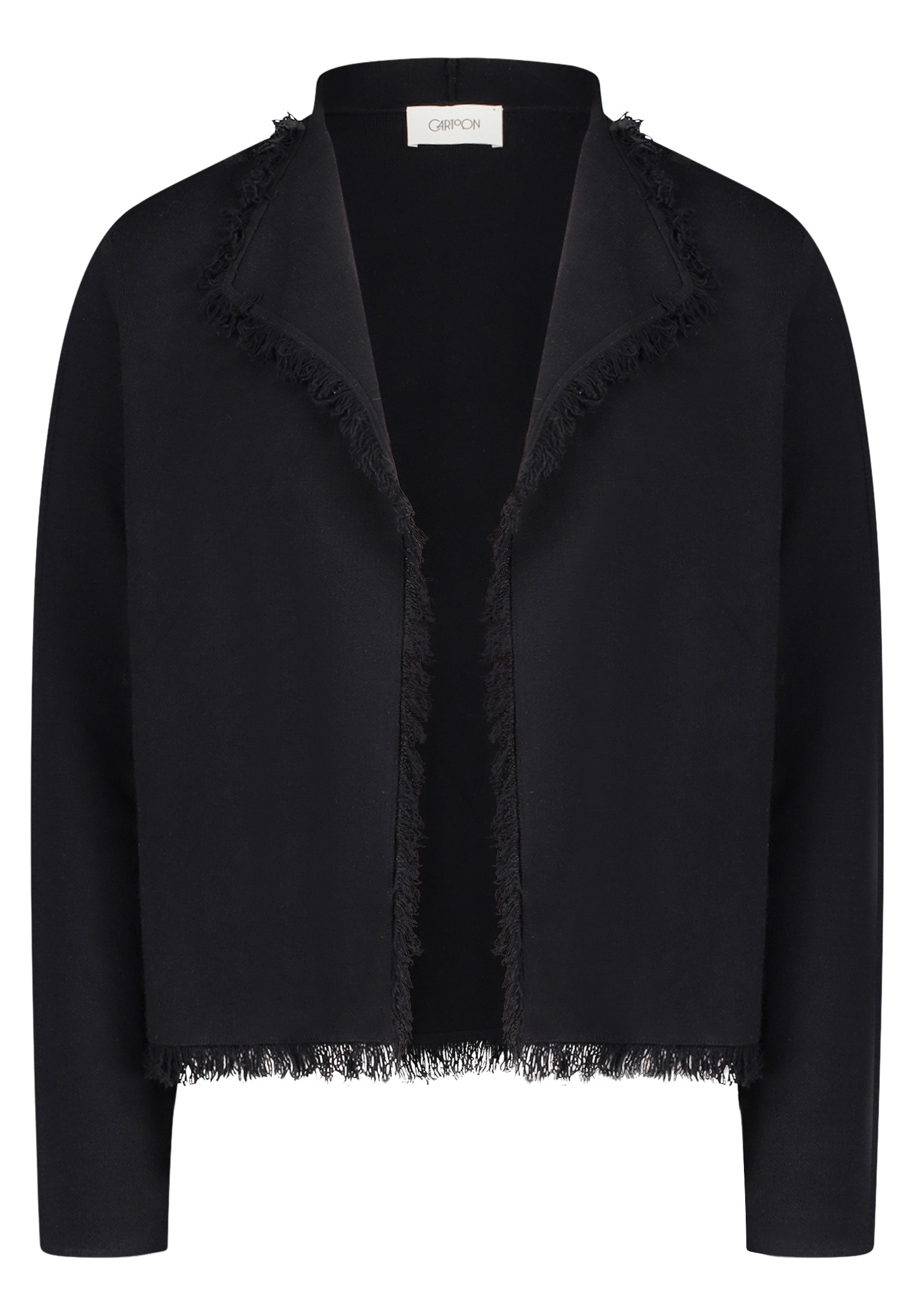 Cartoon Strickjacke "Damen Strick-Cardigan mit Fransen", 1 Stk. günstig online kaufen