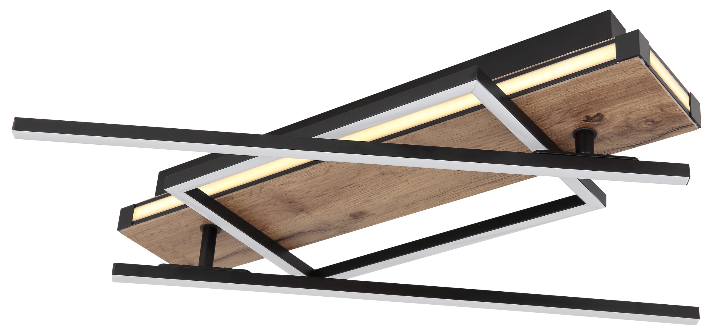 GLOBO LIGHTING LED Deckenleuchte »COLLI«, Leuchtmittel LED-Modul | LED fest integriert, Deckenlampe/Wohnzimmer/Schlafzimmer/modern/Holz