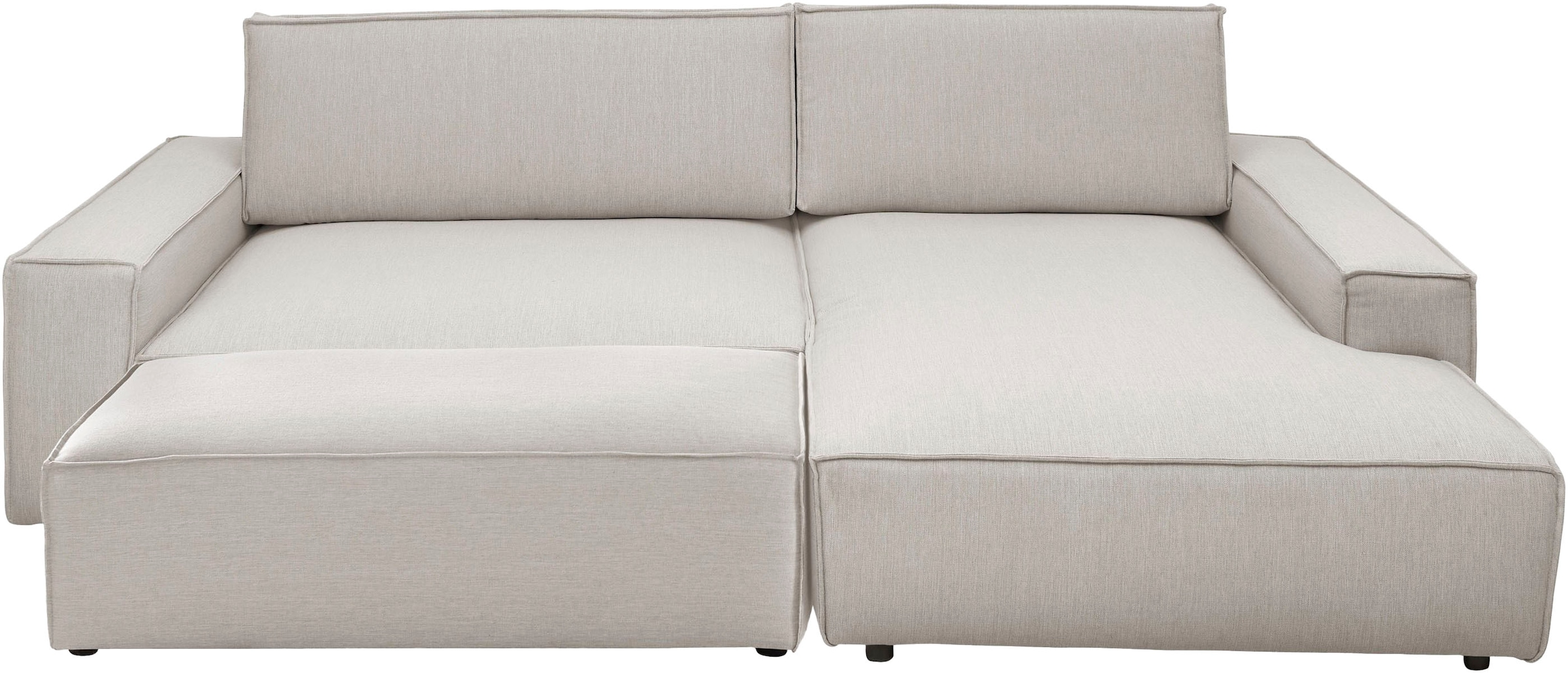 OTTO home Polsterecke »SHERWOOD XXL tief, L-Form, Schlaffunktion, Bigsofa, Cord, Leinenoptik« stellbar zum Schlafsofa (Krokodilverbinder), Cord, Leinenoptik,