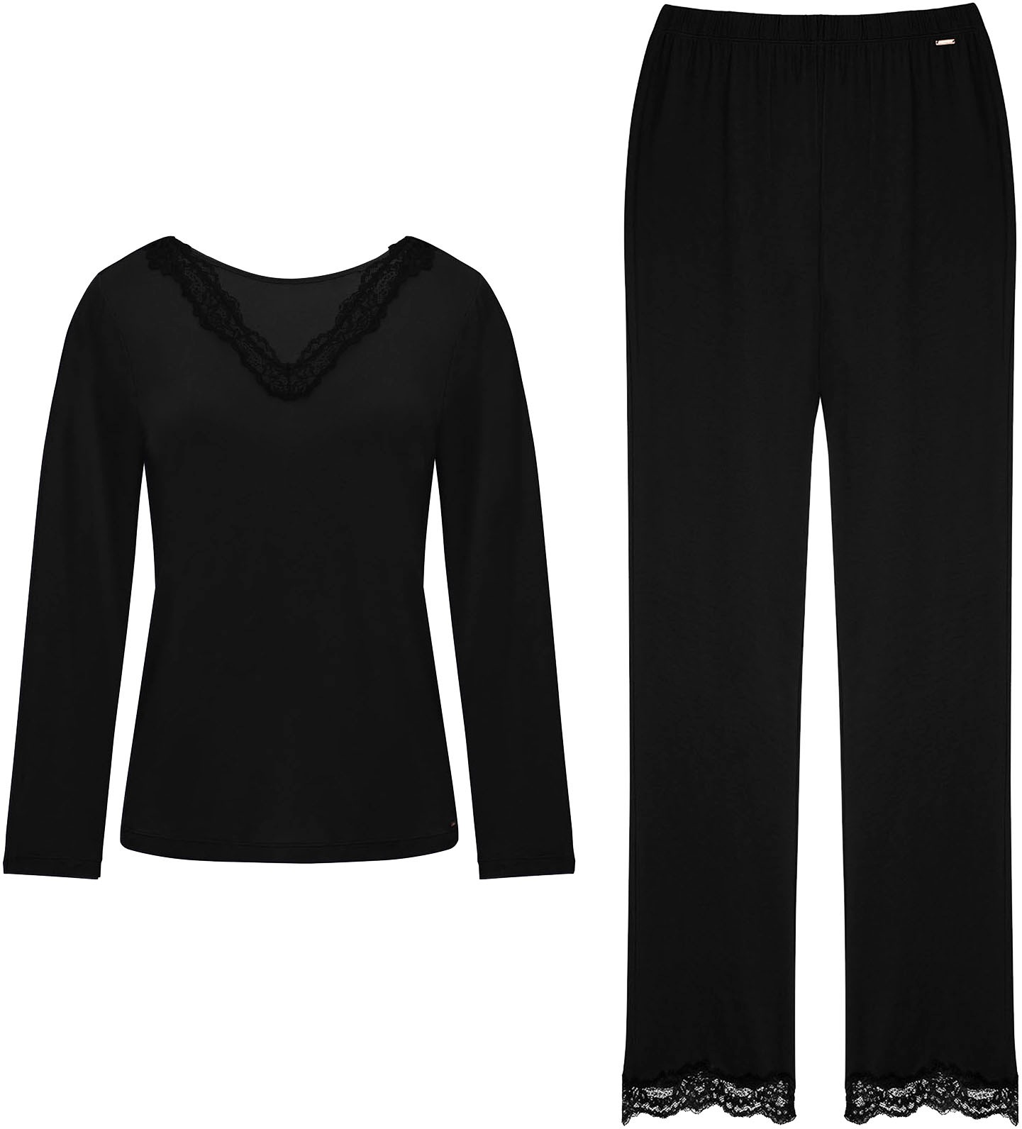 Dorina Pyjama "ORIGINS" Set, 2 Stk. tlg., Spitze, weich, Langarm, bequem, f günstig online kaufen