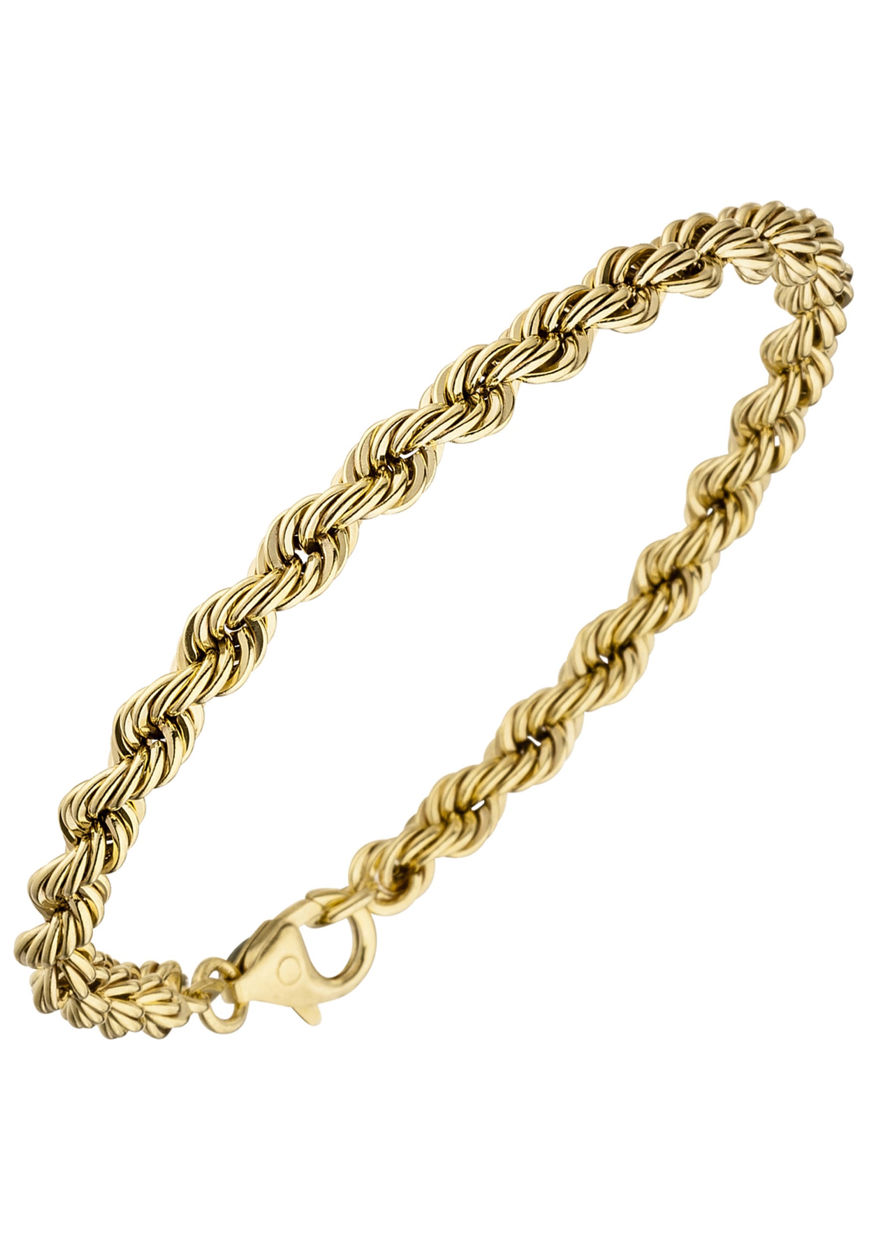Goldarmband, Kordelarmband 585 Gold 19 cm