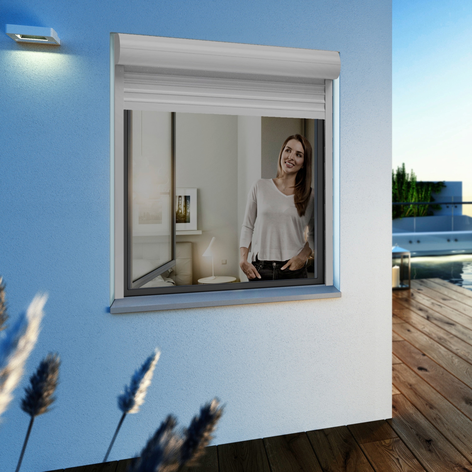 Windhager Insektenschutz-Fensterrahmen »Ultra Flat«, BxH: 100x120 cm