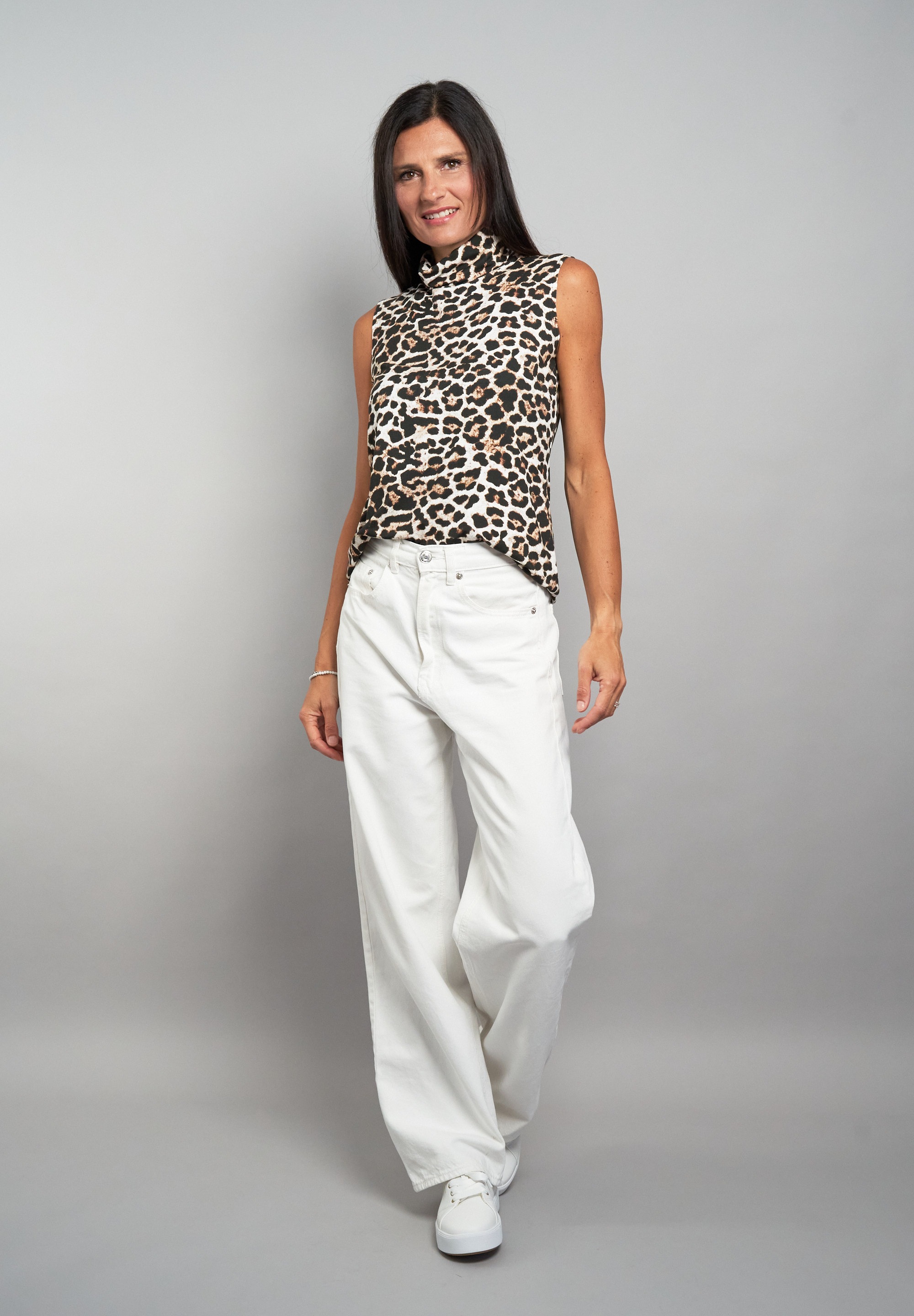 Seidel Moden Shirttop »Exklusiv bei OTTO«, mit Animal-Print und hohem Kragen - MADE IN GERMANY