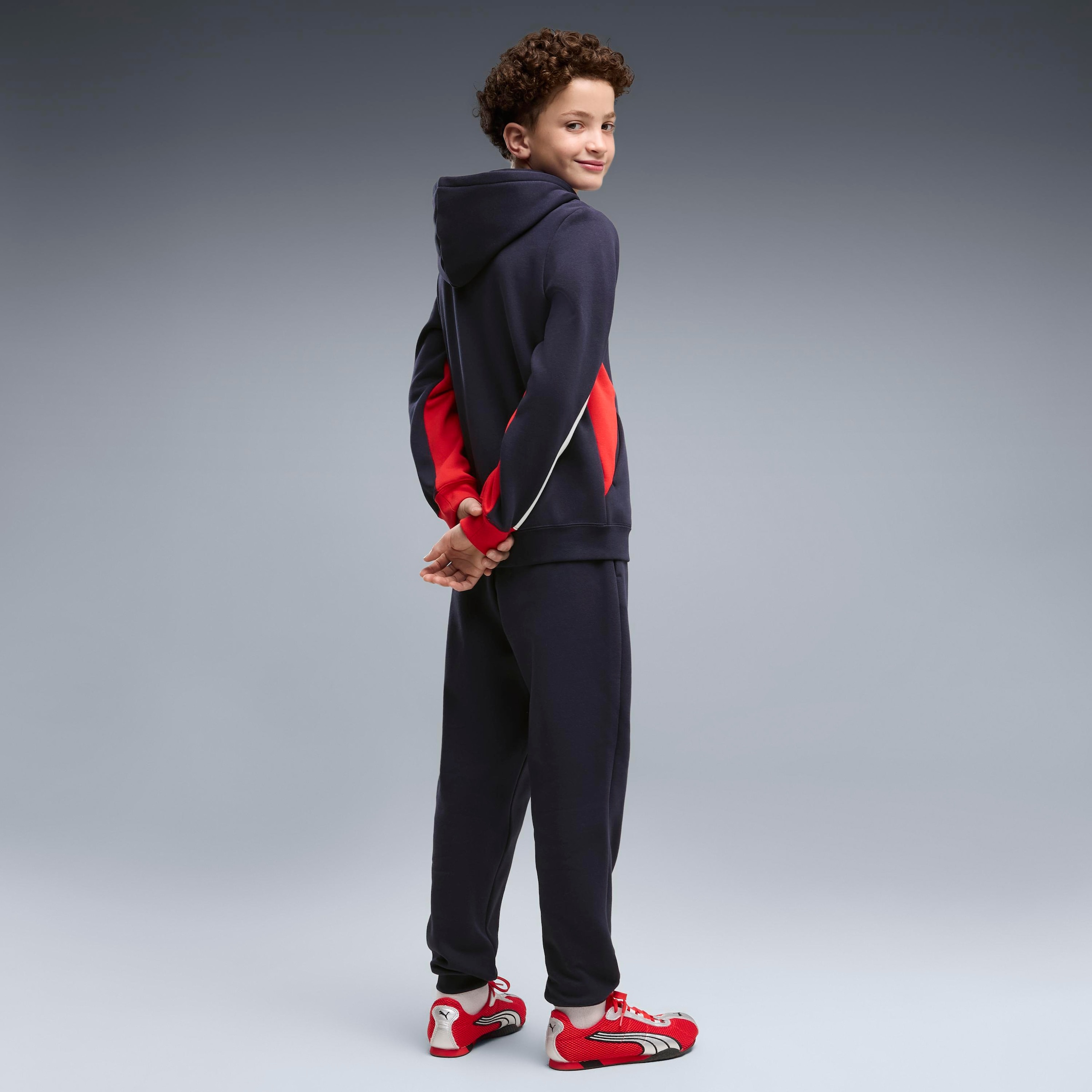 PUMA Trainingsanzug »ESS BLOCK FULL-ZIP SWEAT SUIT B« 2 2-teiliges Set, mit Reißverschluss am Oberteil, Regular Fit