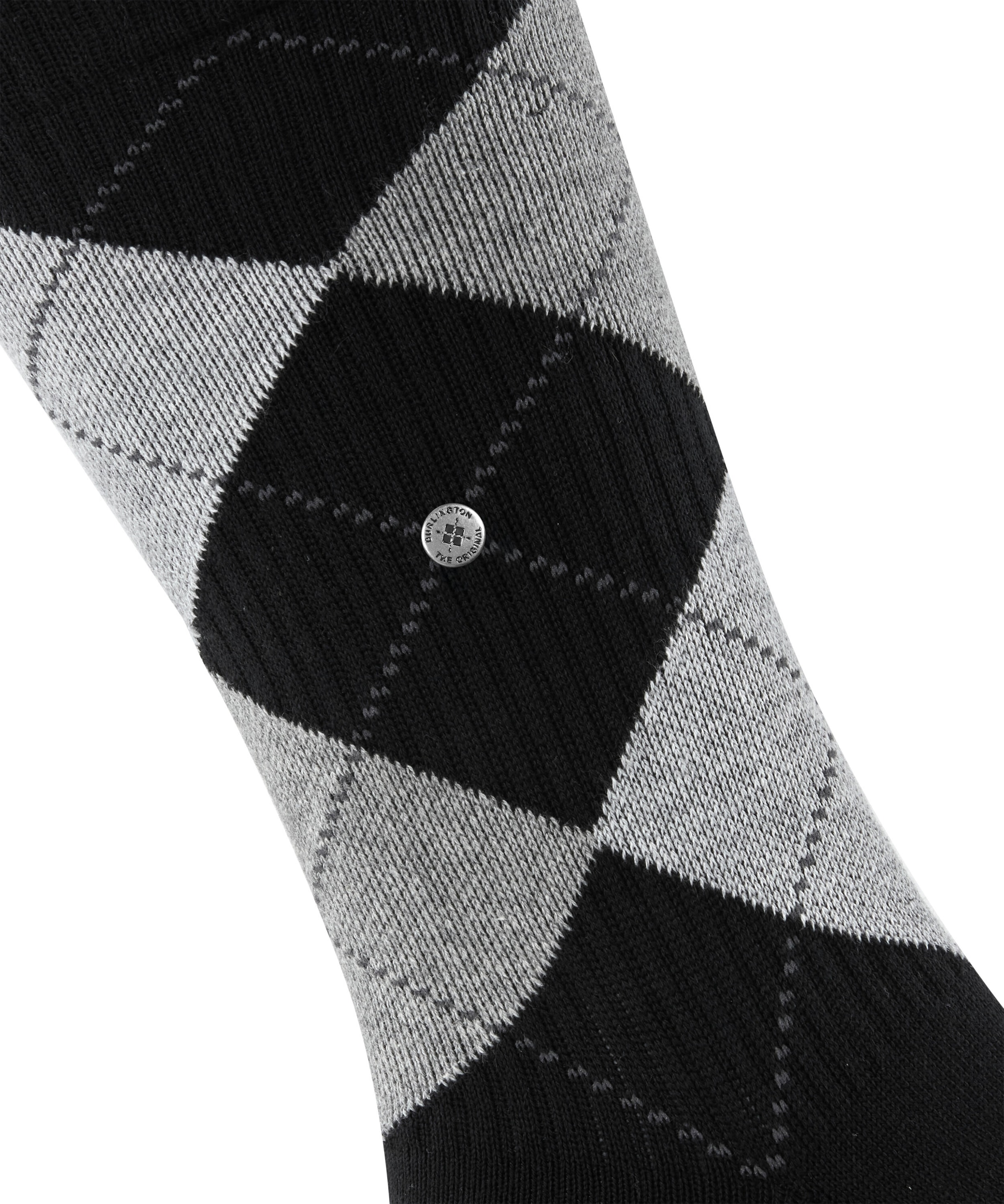 Burlington Socken »Rib Court« Einheitsgröße 40-46, Argyle-Muster, feine Rippenstruktur