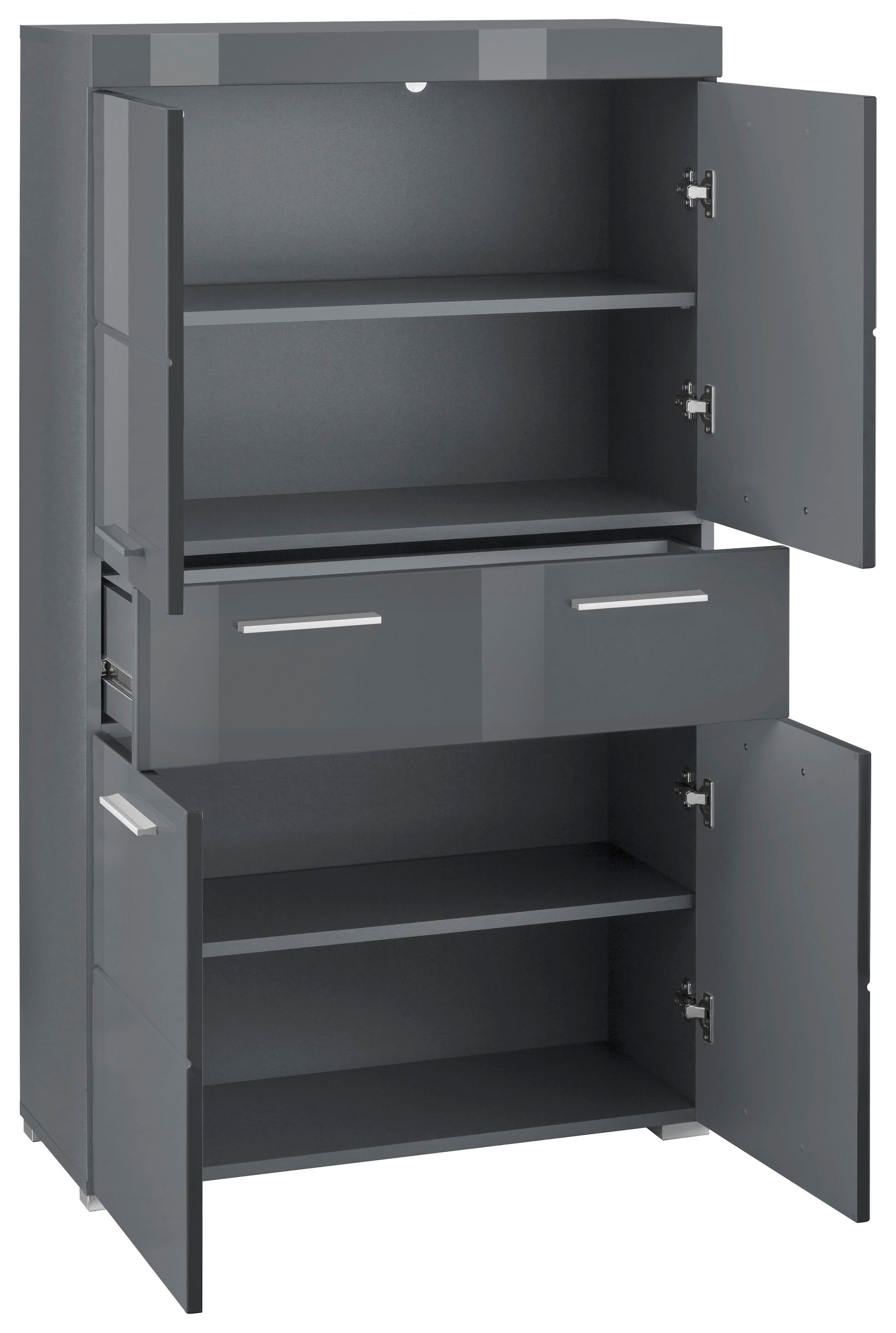 welltime Midischrank »Avena« Standschrank mit 4 Türen, 1 Schublade - (B/T/H) 73/31/130 cm