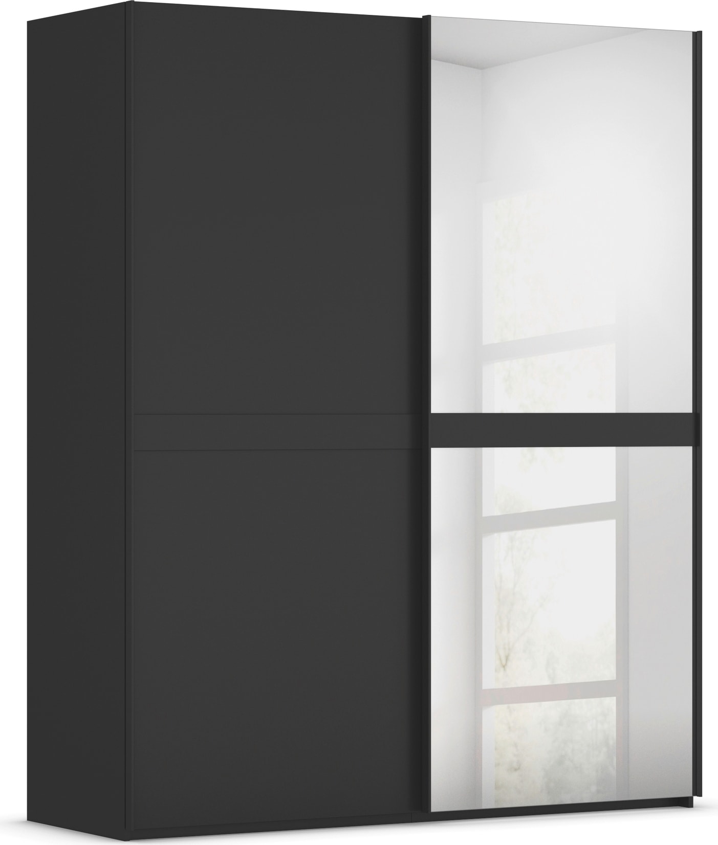 rauch "Kleiderschrank Schrank Garderobe Schlafzimmerschrank SCALE-LINE" edle Optik mit Bauchbinde in Korpusfarbe mit Spiegel MADE IN GERMANY