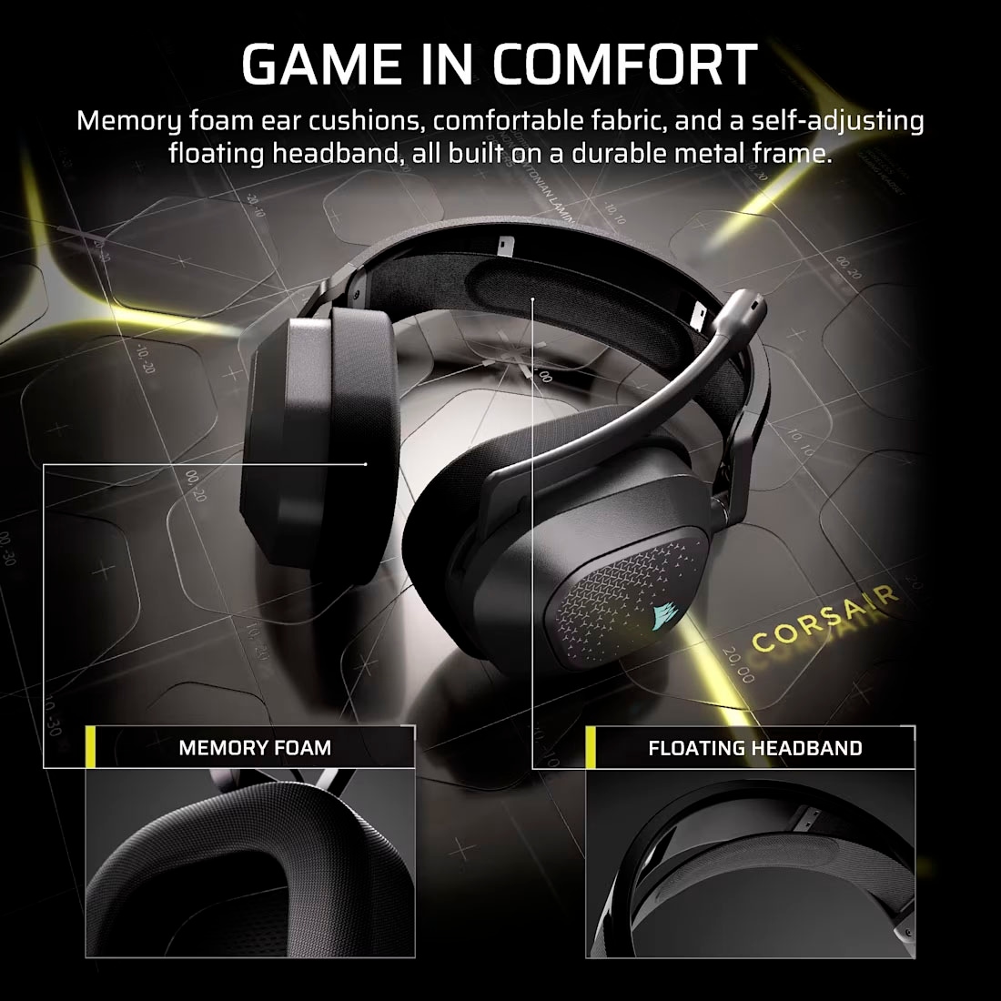 Corsair Gaming-Headset »HS80 V2 MAX« Bluetooth Rauschunterdrückung