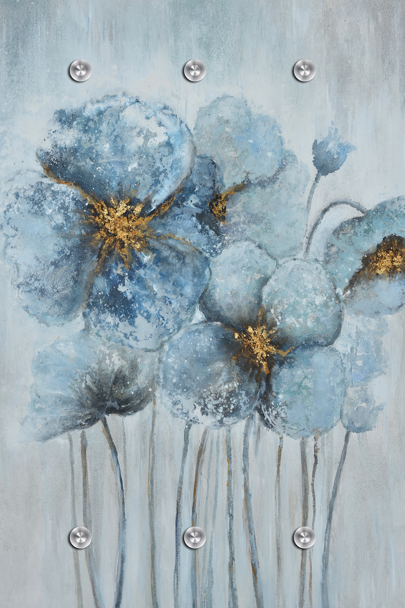 queence Garderobenpaneel "Wandgarderobe mit Motiv Mohnblume inkl. Edelstahlhaken" 1 Stk. tlg. HD Premium Druck auf Acrylglas