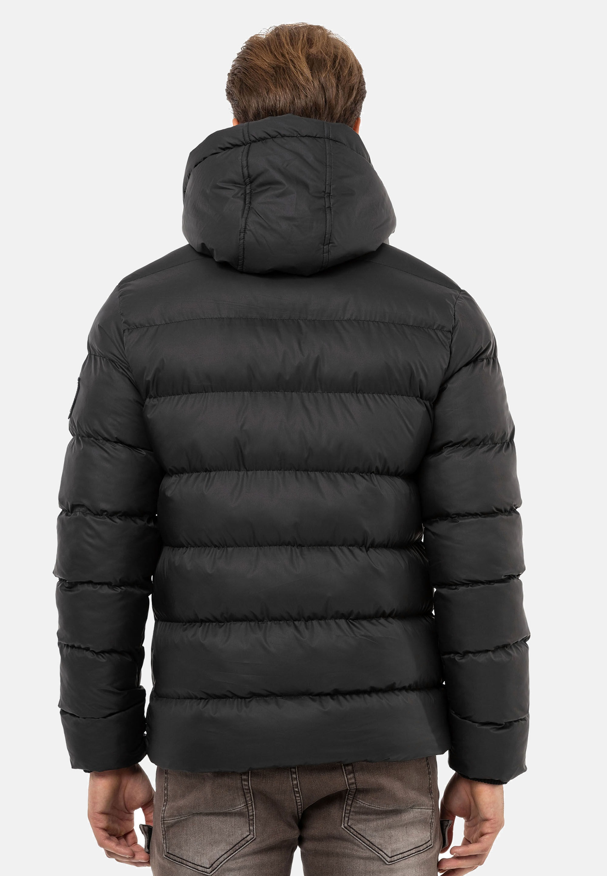 Thumbnail - Cipo & Baxx Winterjacke "Jacke" mit Kapuze im Steppdesign