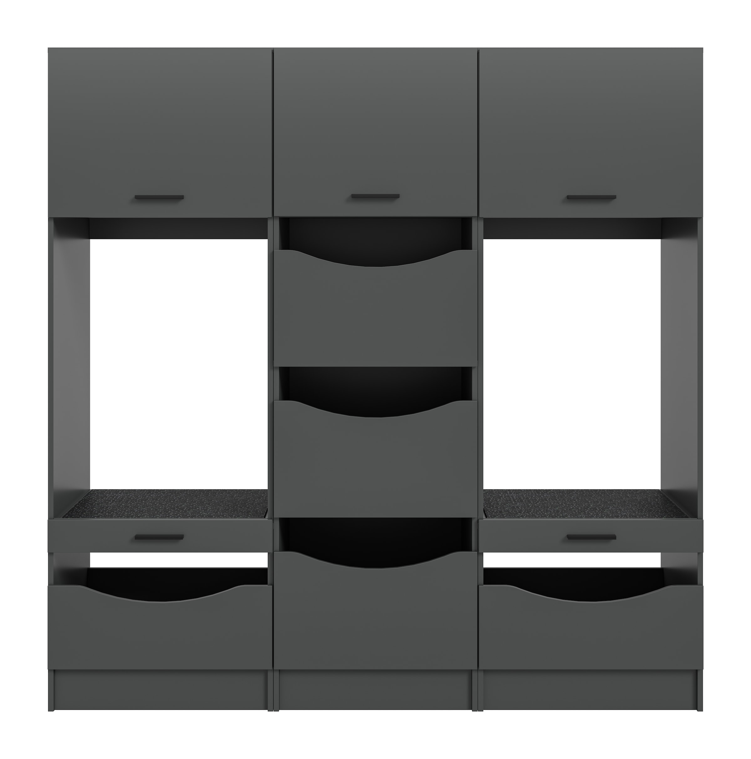 welltime Mehrzweckschrank-Set »FALAS, TOPSELLER!, 3-teilig, Hauswirtschaftsraum Set, Breite 192 cm« 2x Waschmaschinenumbau- & 1x Wäscheschrank, 