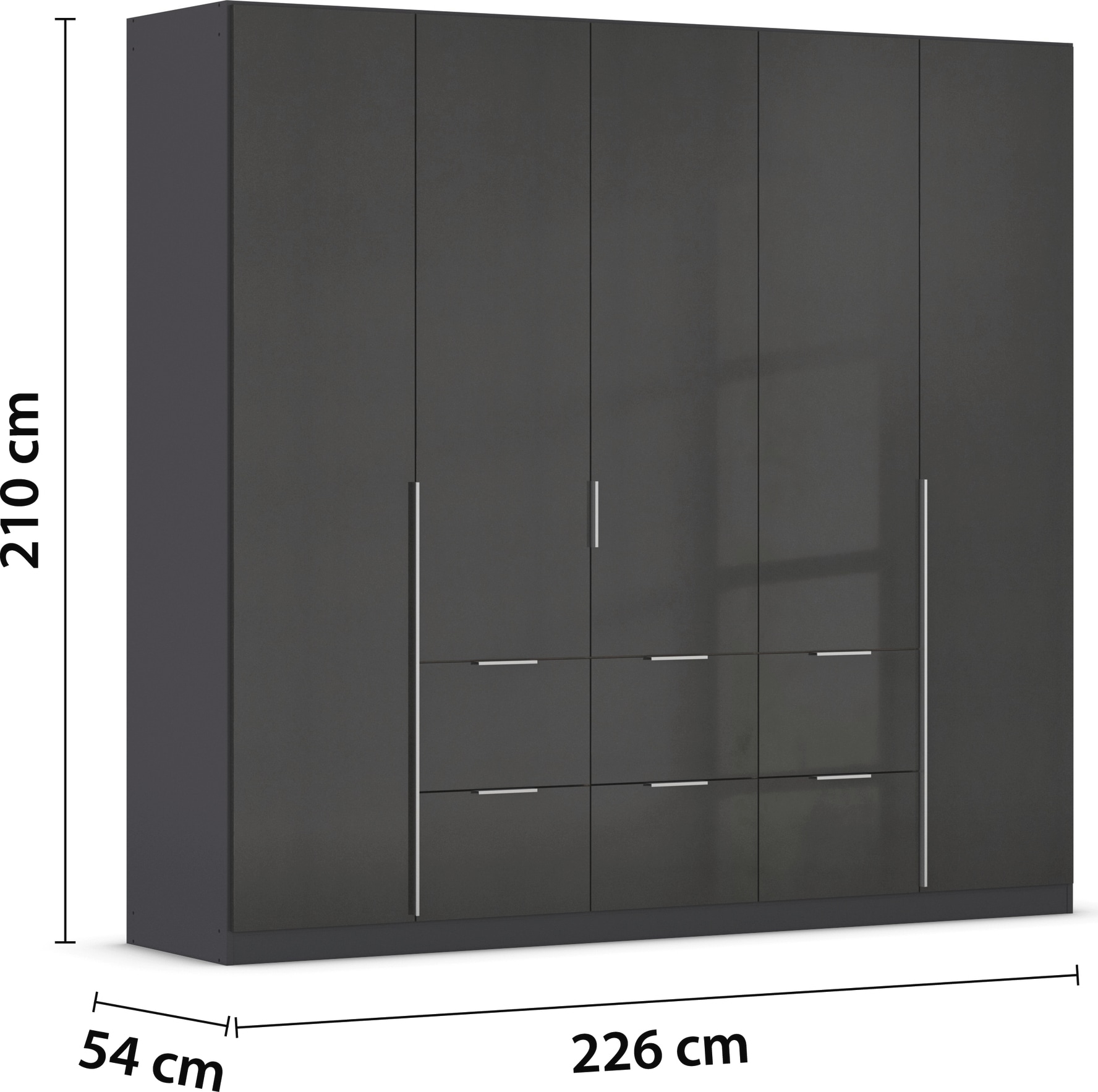 rauch Drehtürenschrank »Kleiderschrank Schrank Garderobe AGORDO mit Dekor- oder Hochglanzfront«, mit Außenschubkästen, in 6 Breiten und 2 Höhen MADE IN GERMANY