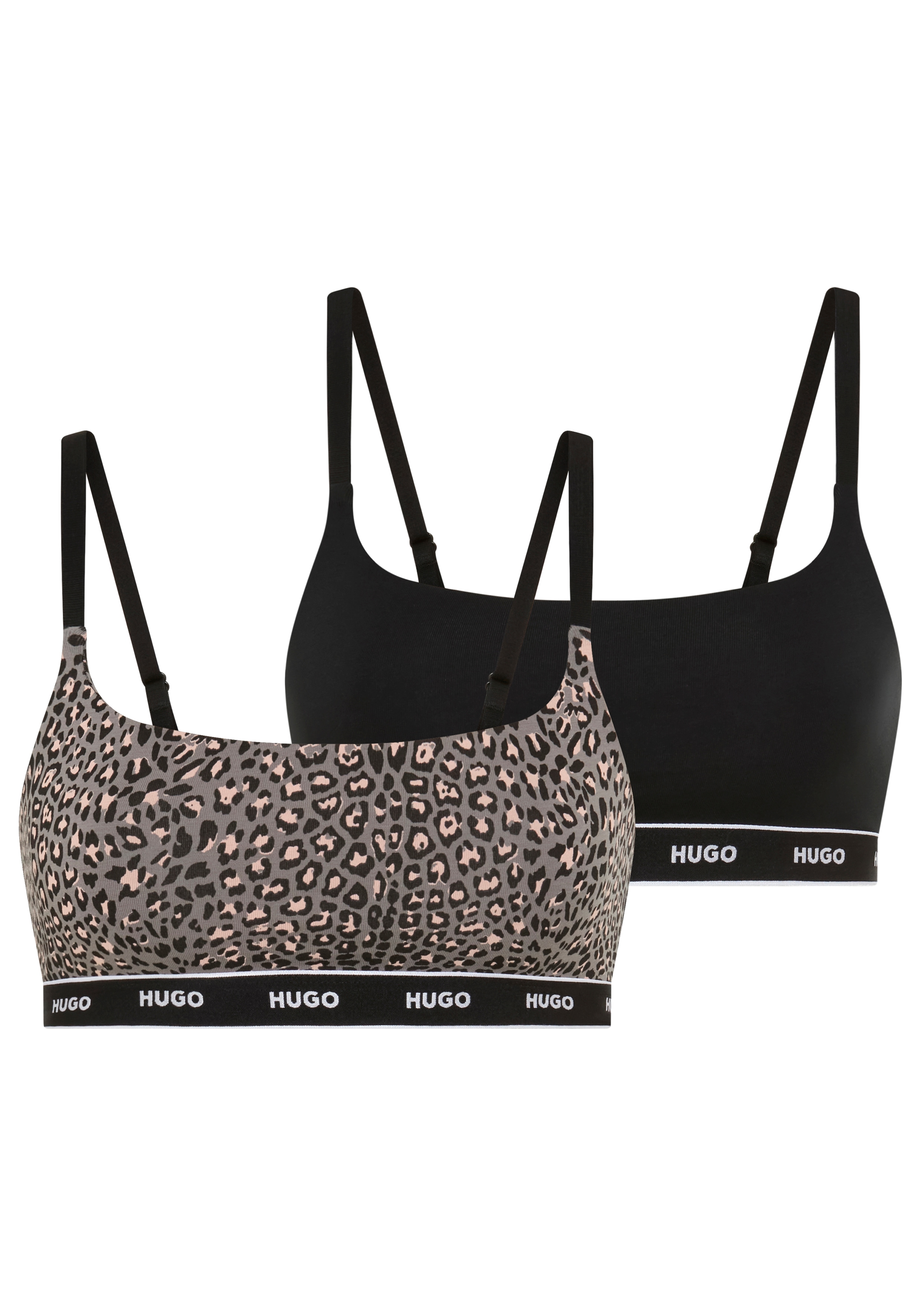 HUGO Underwear Bralette "TWIN BRALETTE DESIGN" 2 ohne Verschluss, ohne Polsterung