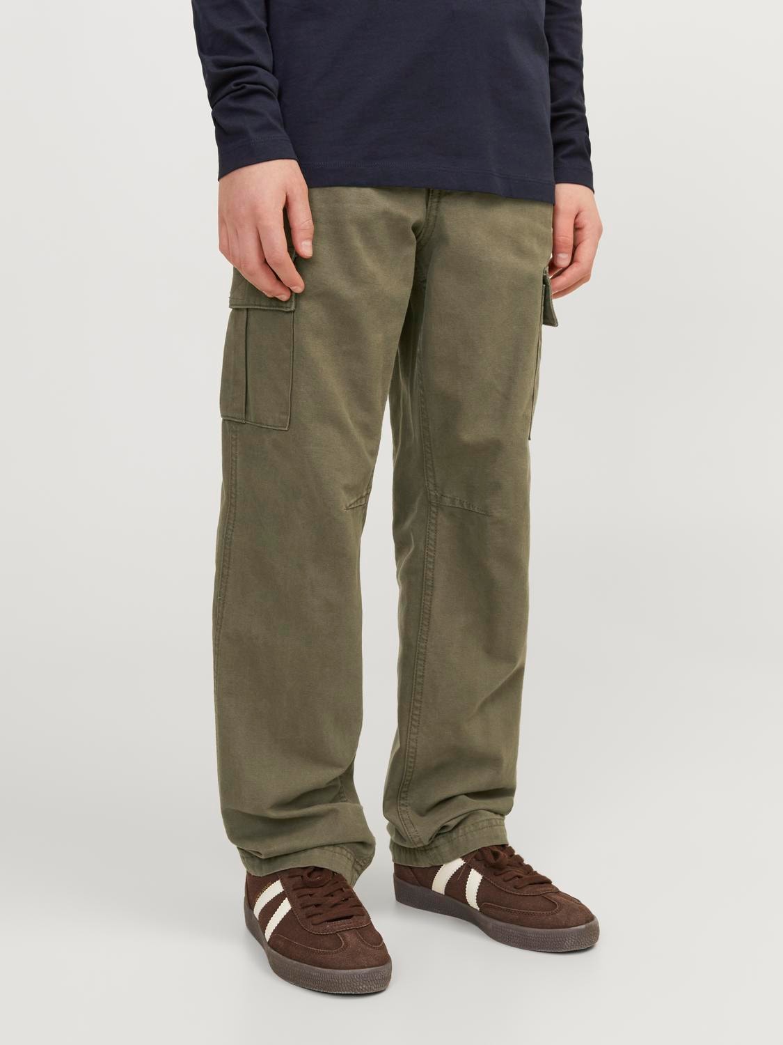 Jack & Jones Junior Cargohose "JPSTKANE praktisch, pflegeleicht, lässig" unifarben, modisch, relaxed fit, Web
